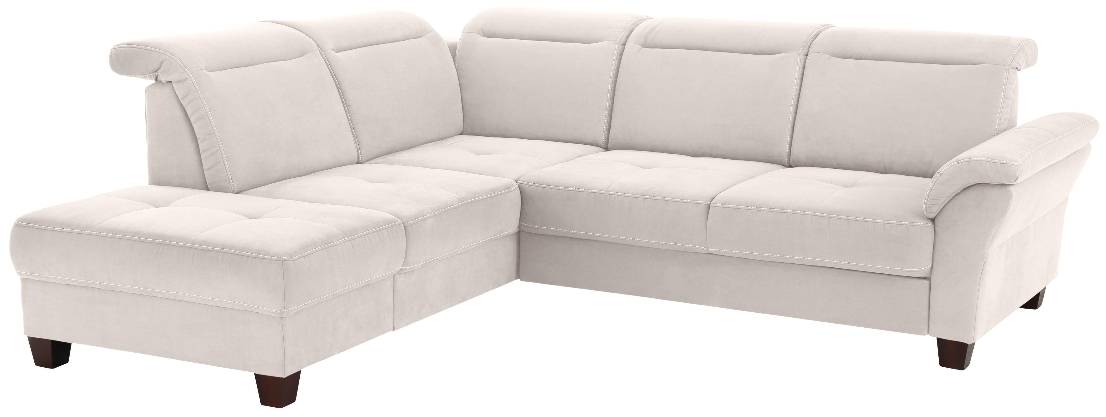 OTTO home Ecksofa "Solvei L-Form" wahlweise auch mit Kopfteilverstellung und Schlaffunktion, Federkern