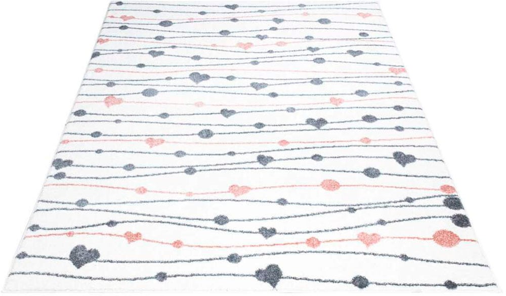 Carpet City Kinderteppich »ANIME901«, rechteckig, Kinderzimmer Teppich Modern mit Mond, Blumen, Wolken, Creme, Multi