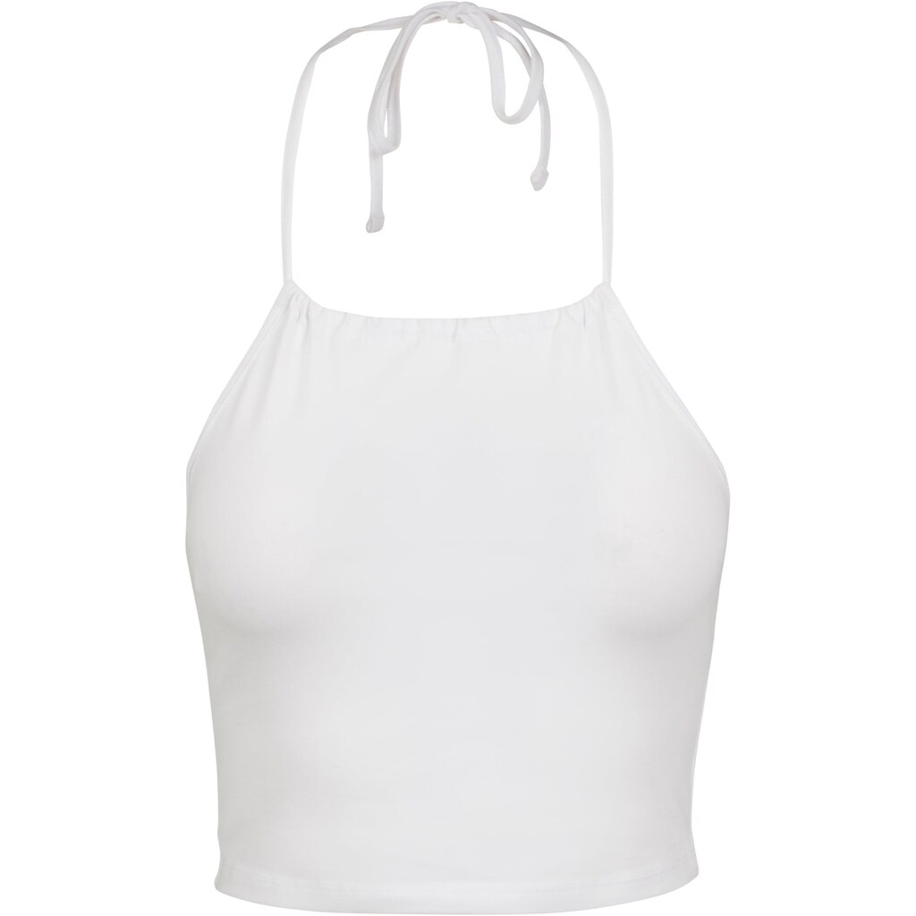 URBAN CLASSICS Muskelshirt »Damen Ladies Cropped Neckholder Top«, (1 tlg.)