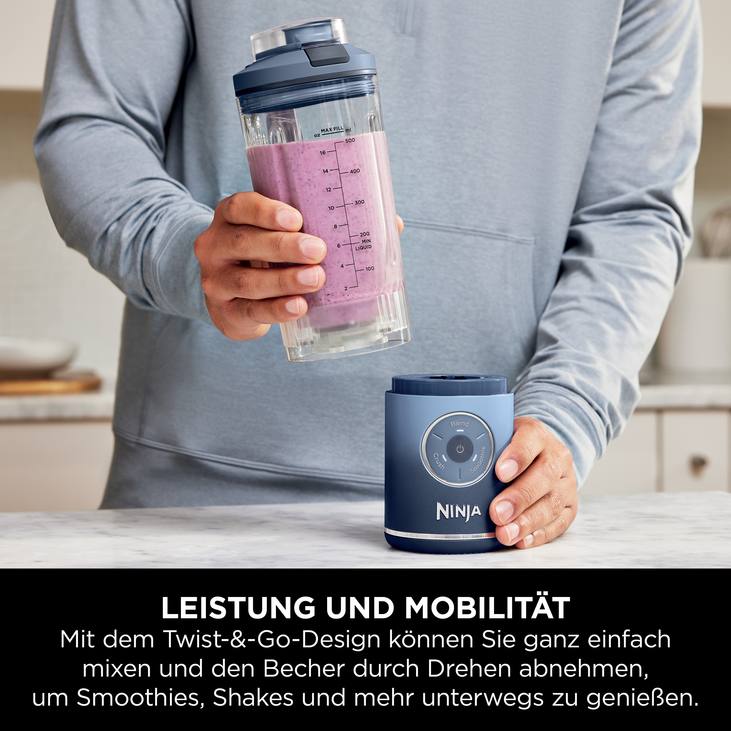 NINJA Standmixer »Blast Max  - Blau BC251EUNV«