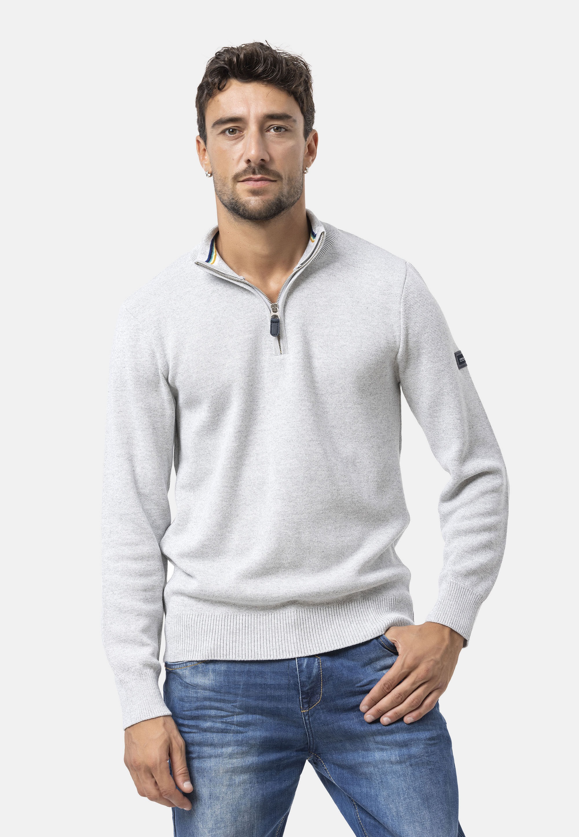Cipo & Baxx Strickpullover »CP290« 1 Stk. aus reiner Baumwolle