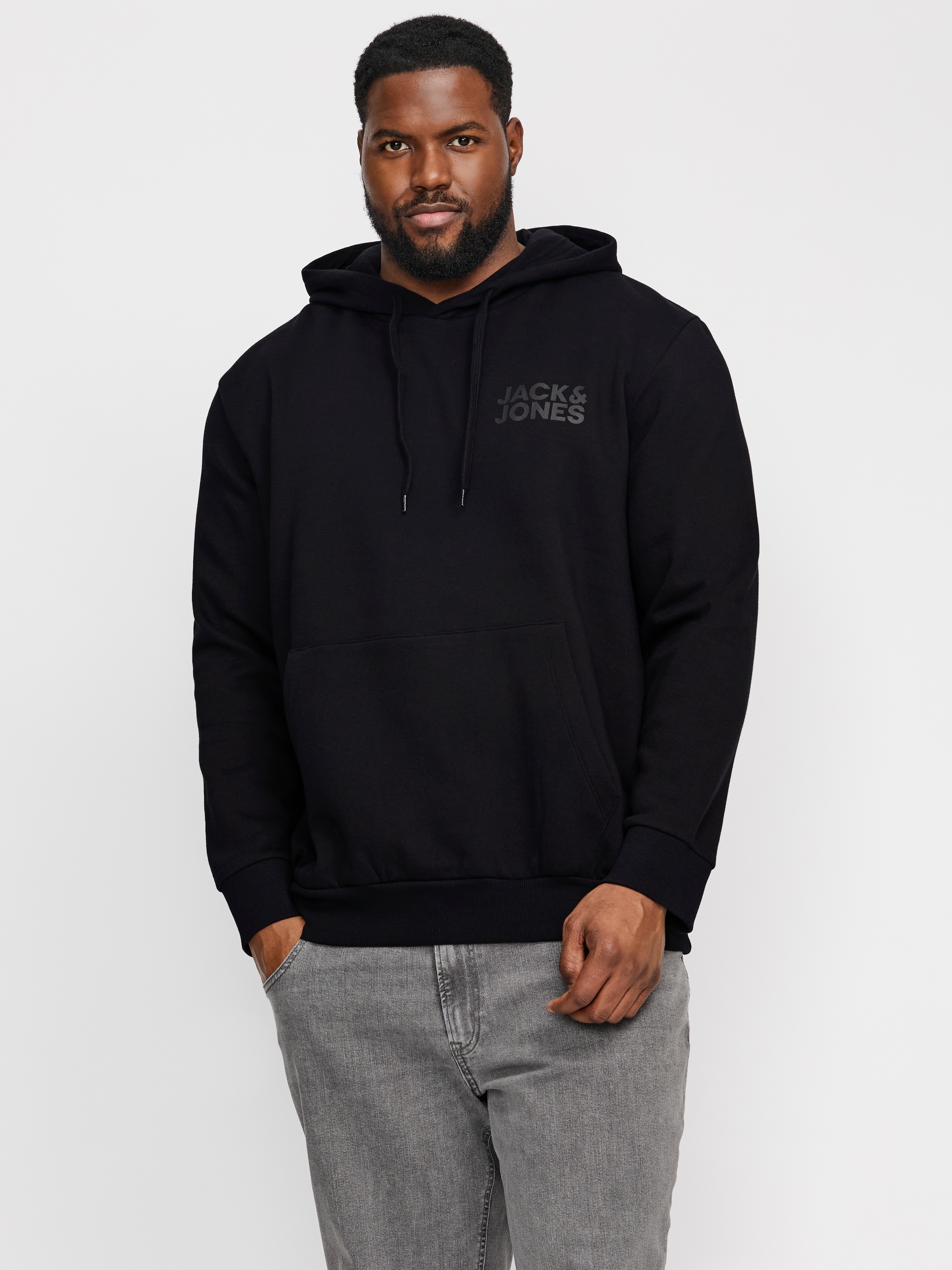 Jack & Jones PlusSize Kapuzensweatshirt "CORP LOGO SWEAT HOOD", Bis Größe 6XL