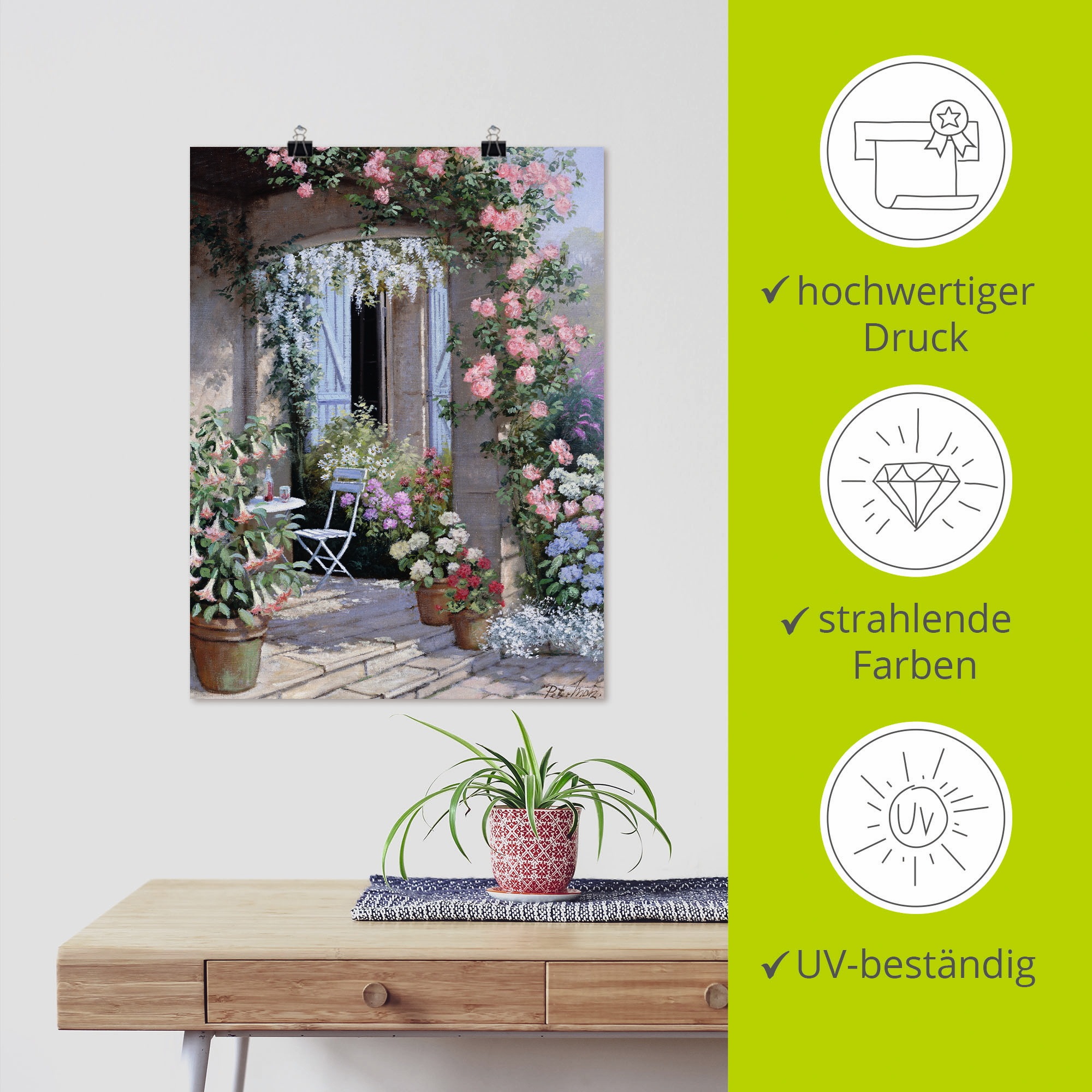 Artland Wandbild »Blumenangebot«, Garten, (1 St.), als Leinwandbild, Poster, Wandaufkleber in verschied. Größen