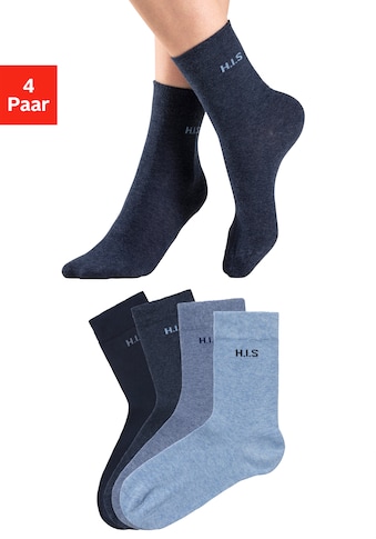 Socken, (Set, 4 Paar), ohne einschneidendes Bündchen