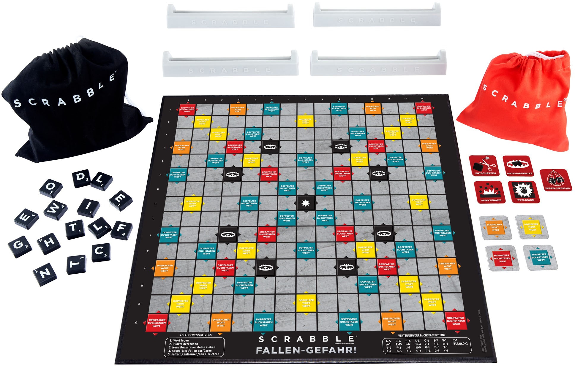 Mattel games Spiel »Scrabble Fallen-Gefahr« | BAUR
