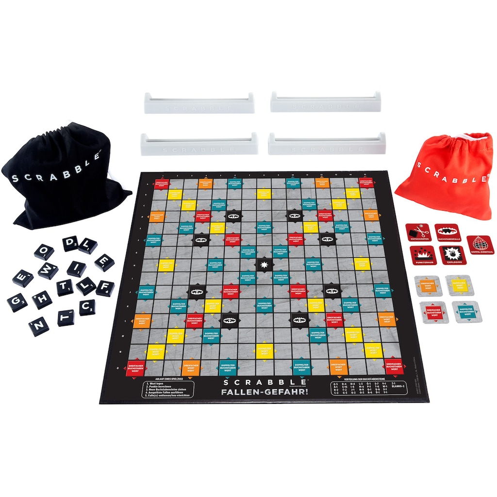 Mattel games Spiel »Scrabble Fallen-Gefahr«