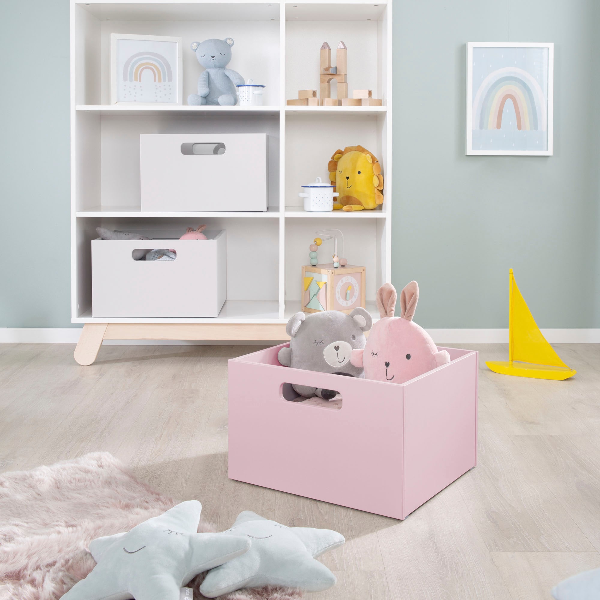 roba® Aufbewahrungsbox »rosa«, aus Holz; Organizer für Spielzeug