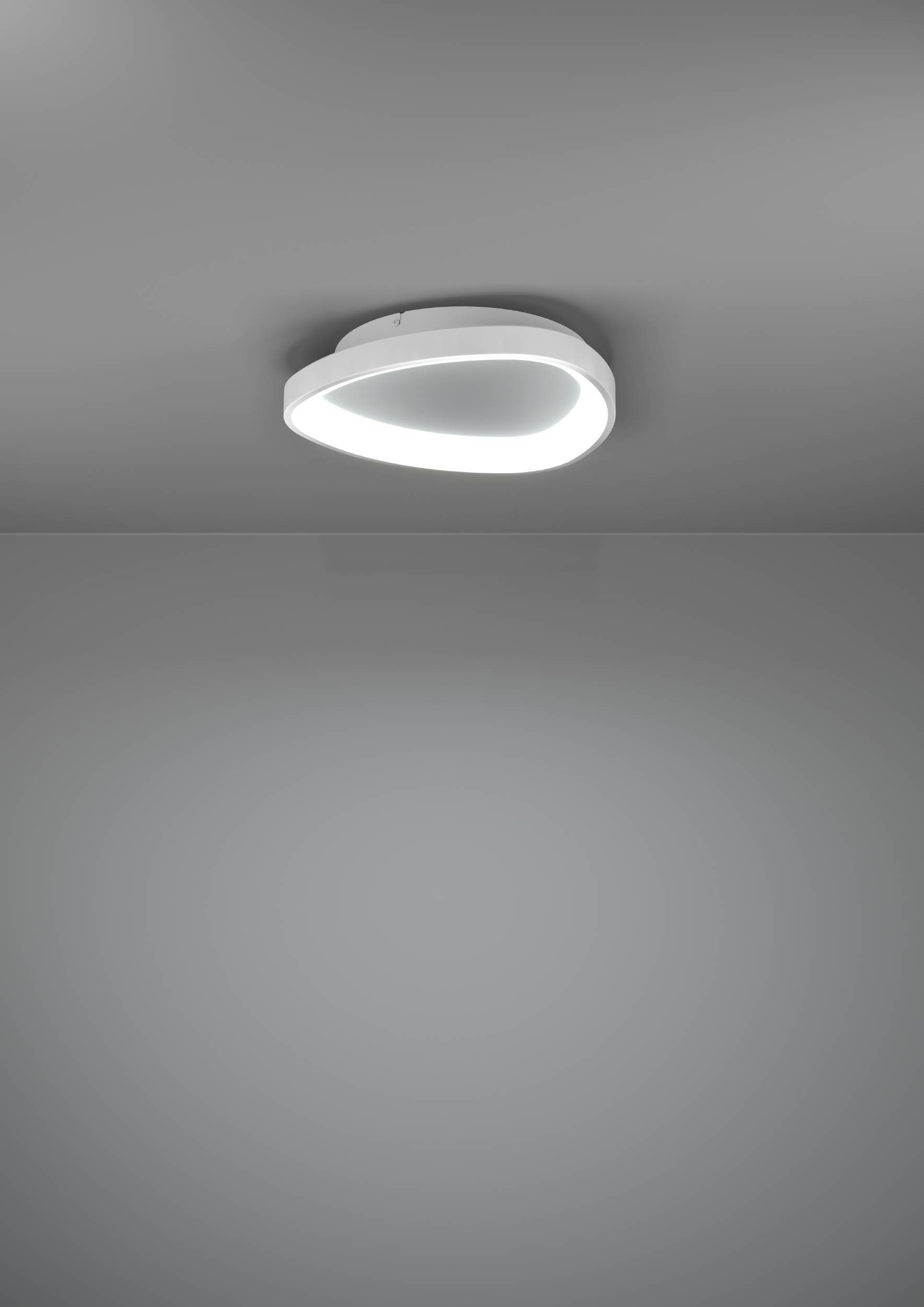EGLO Deckenleuchte »Lortello Deckenlampe, dreieckige Bürolampe, Metall und Kunststoff« LED-Modul 1 Stk. Kaltweiß | Neutralweiß | Warmweiß Wand-/Deckenleuchte - H7,5 x Ø35 cm - weiß - 12W inkl.