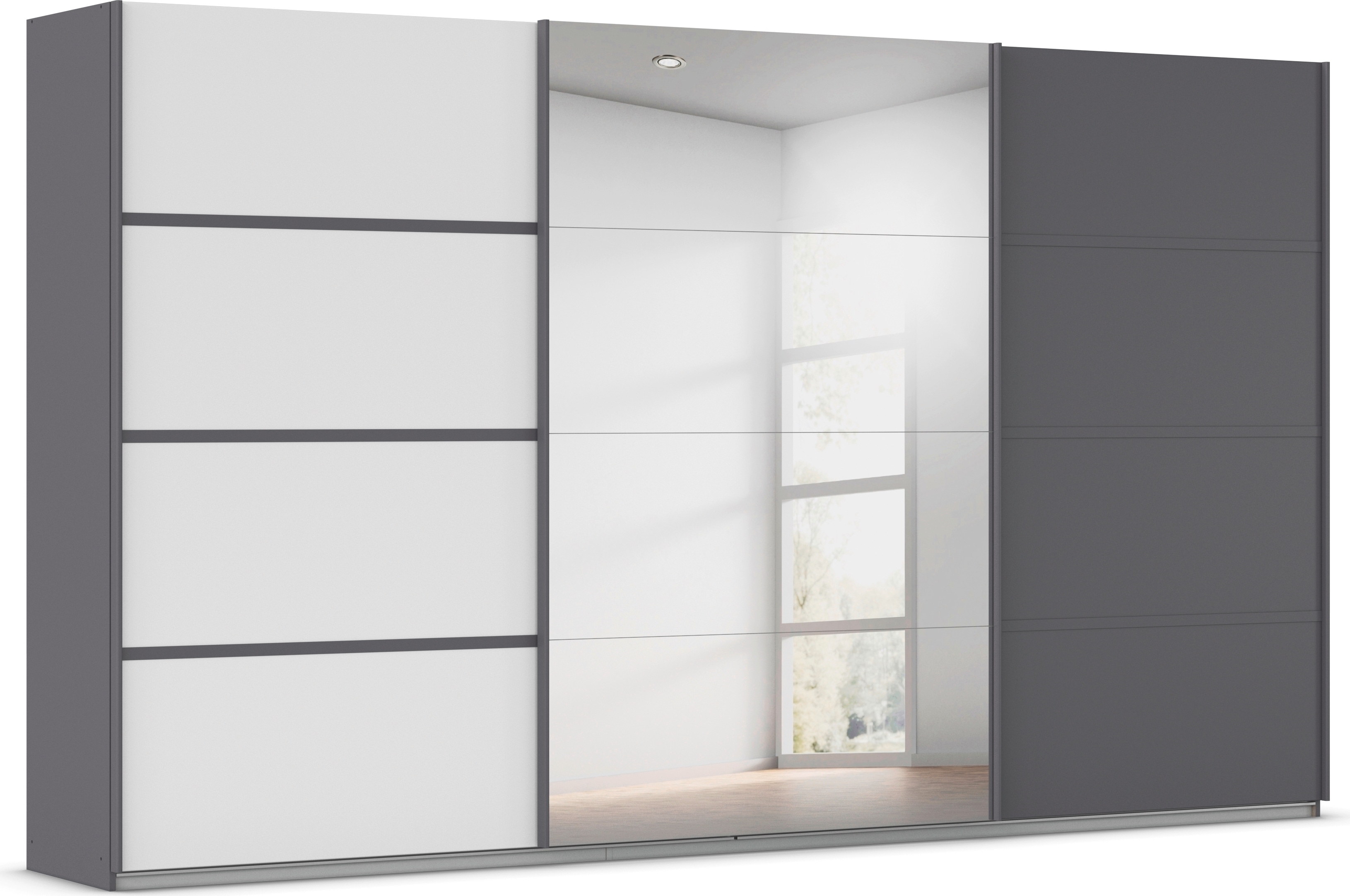 OTTO home Kleiderschrank "Mehrzweckschrank Aktenschrank Möbel Mietswohnung Schlafzimmer AVOLA" 3 verschiedene Ausstattungen BASIC/CLASSIC/PREMIUM (inkl. SOFT-CLOSE), mit eleganten Zierleisten in Chrom, Schwarz oder Weiß MADE IN GERMANY