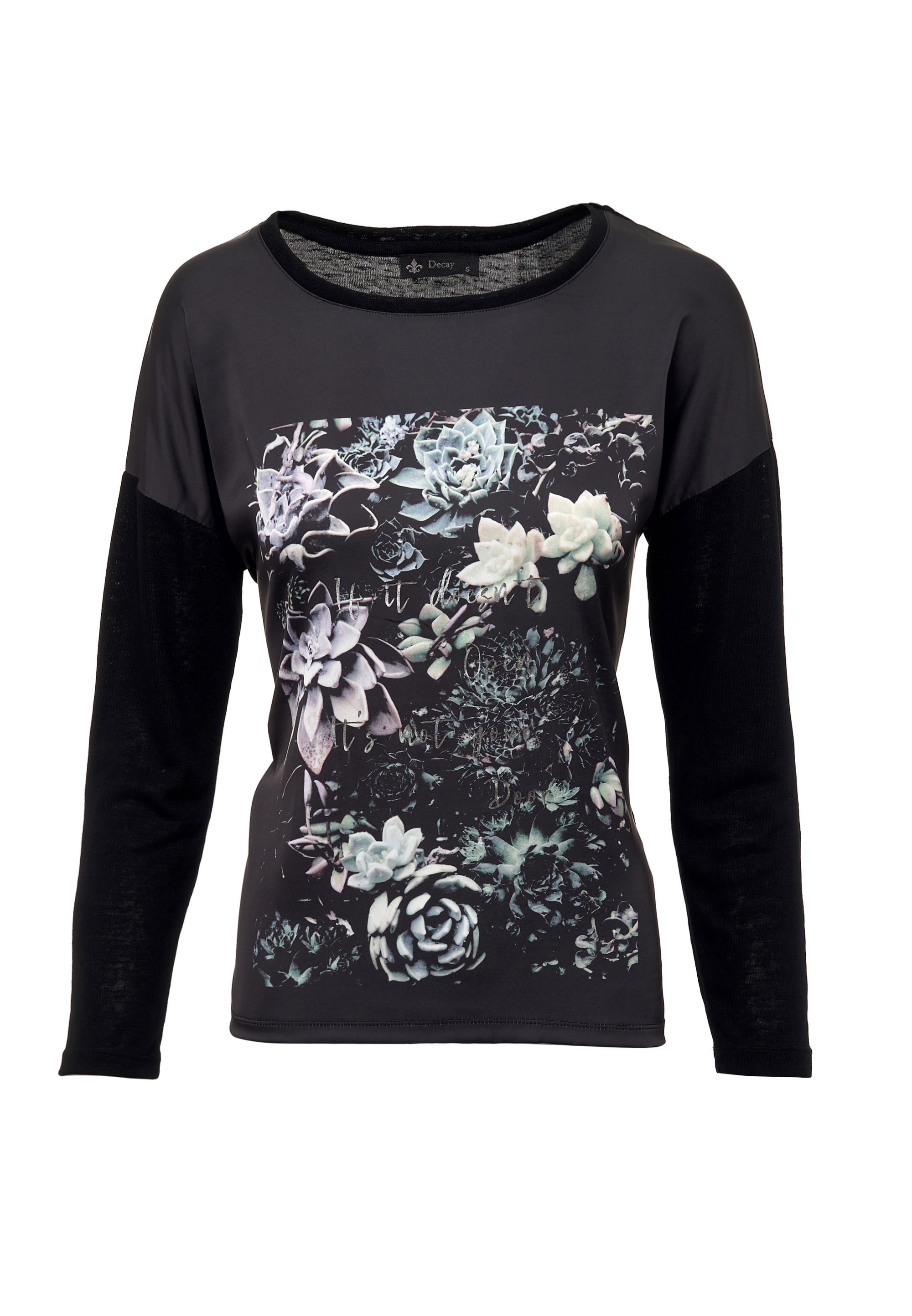 Decay Langarmshirt, | BAUR dekorativen mit Kaktusblumen online bestellen