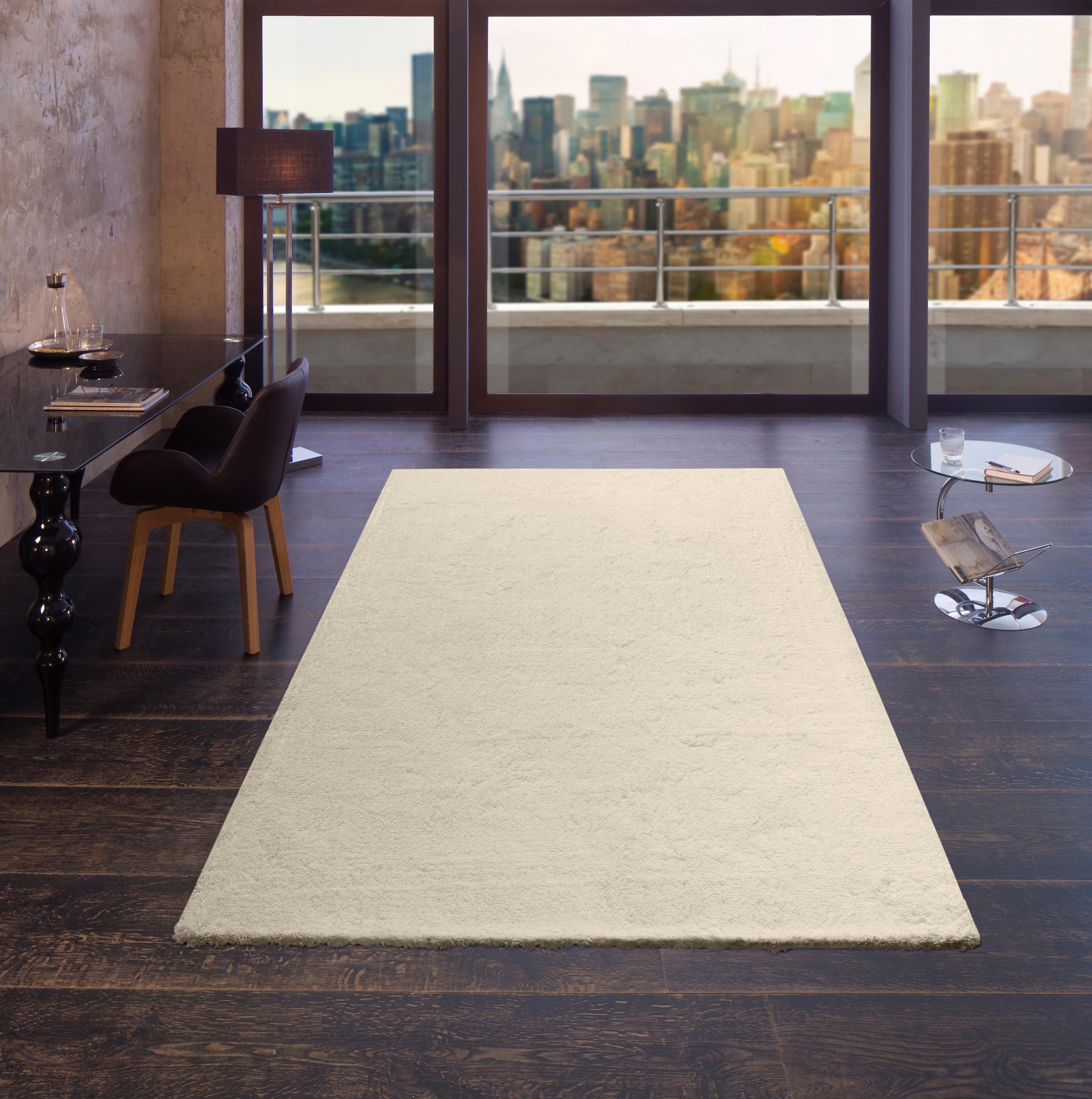 my home Hochflor-Teppich »Microfaser Teppich Magong, besonders weich, sehr feiner Flor«, rechteckig, 25 mm Höhe, uni, Wohnzimmer, Schlafzimmer, Kinderzimmer, auch rund und als Läufer