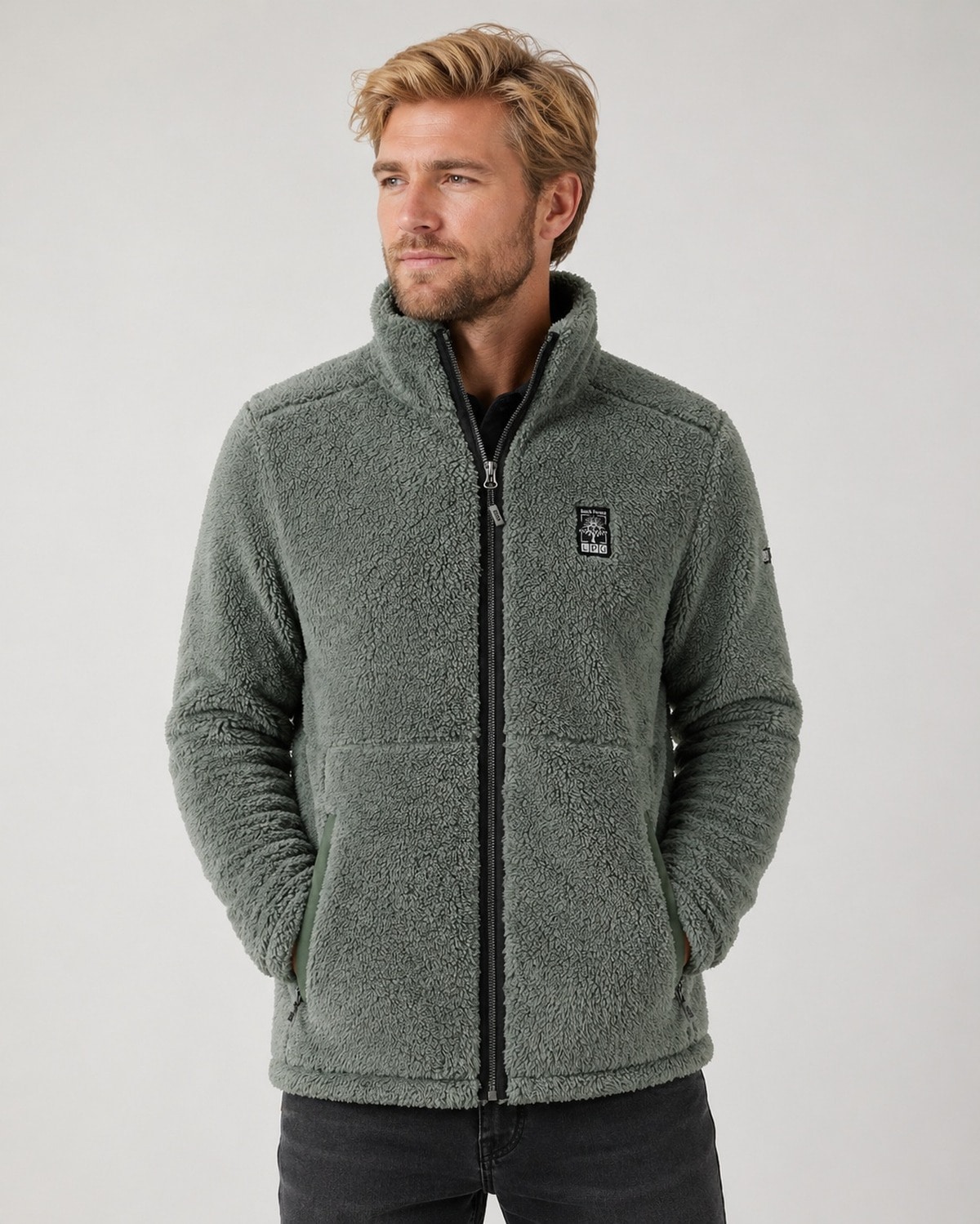 LPO Kapuzenfleecejacke "Rhys Outdoor" mit Langhaarfleece