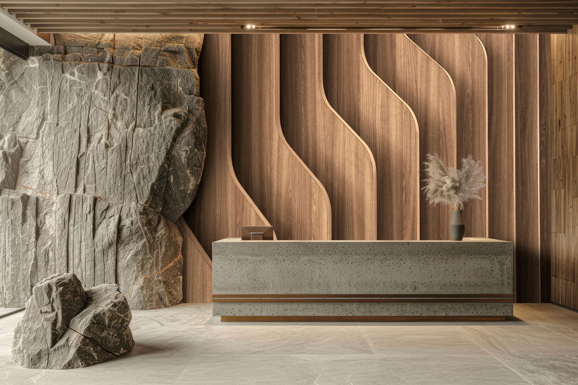 living walls Fototapete »Walls by Patel 5 Fototapete 3D-Holzpaneele« 3D-Optik glatt 3D-Holzpaneele auf 200 g/m² Premium-Vlies
