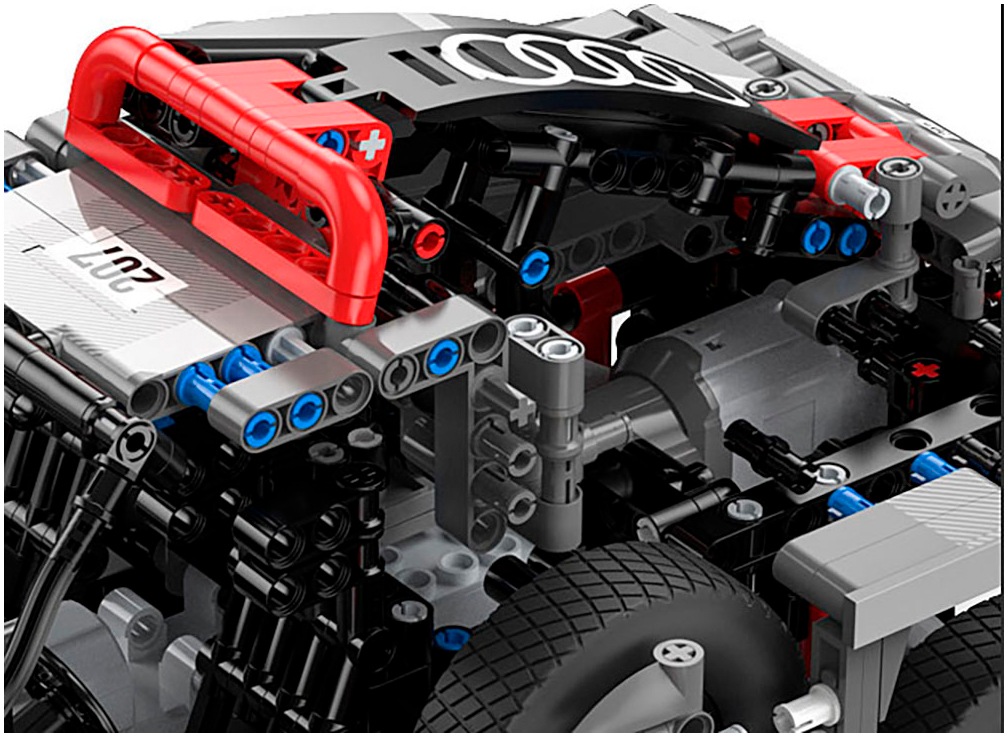 Jamara Konstruktions-Spielset »Audi RS Q e-tron 1:14 grau Bricks«, (1432 St.), im Maßstab 1:14, offiziell lizensiert