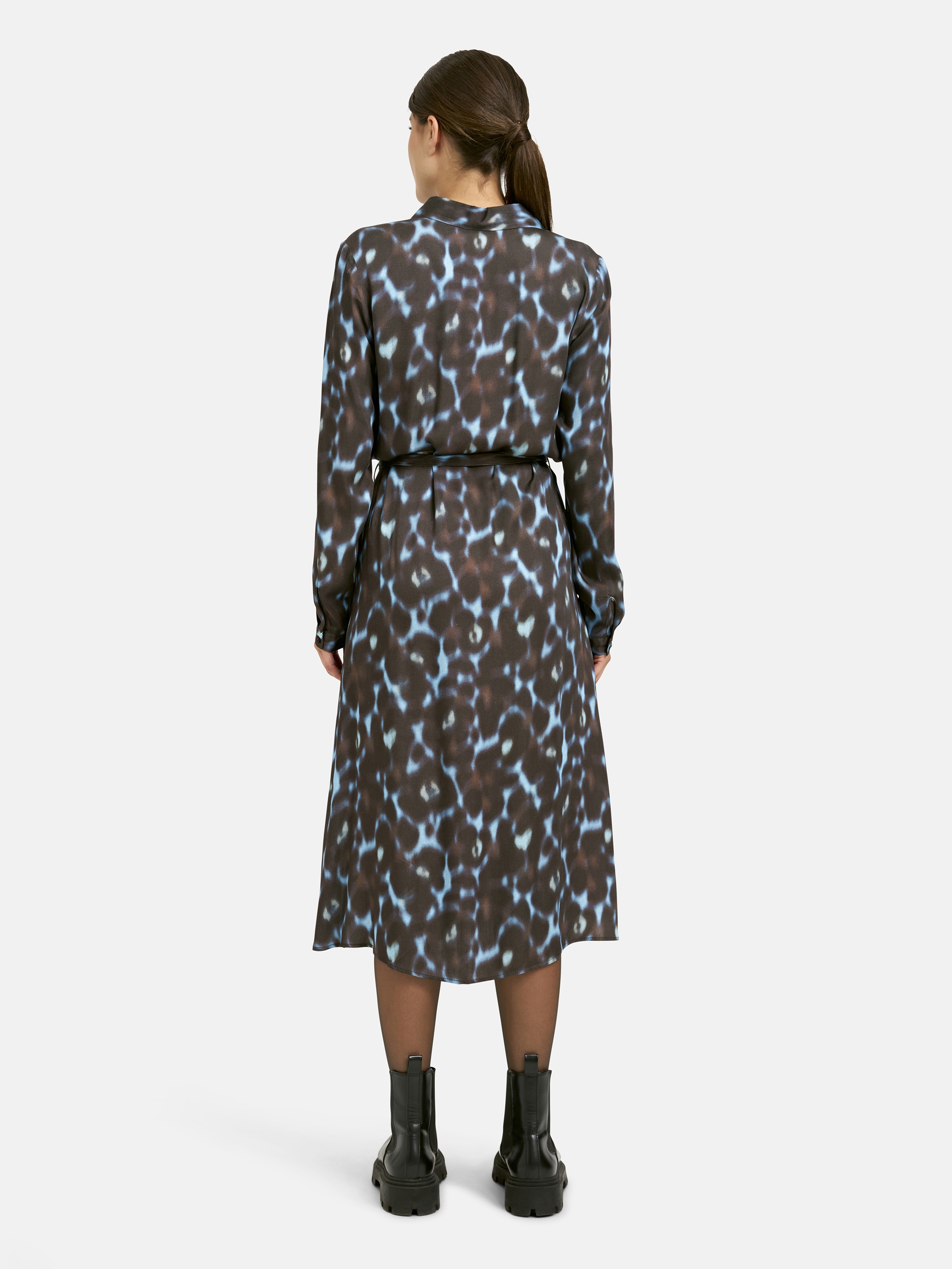 Milano Italy Maxikleid Eingrifftaschen mit Bindegürtel