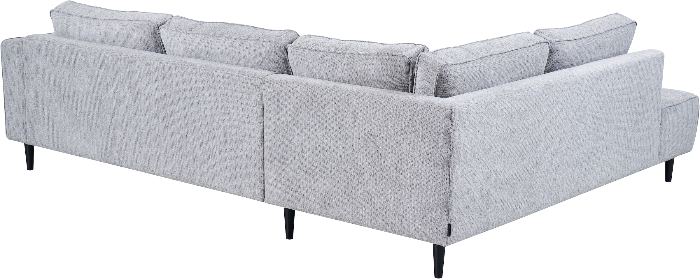 Places of Style Ecksofa »Fumone, Lederoptik oder Soft-Touch Chenille«, Breite 260, mit schwarzen Massivholzfüßen