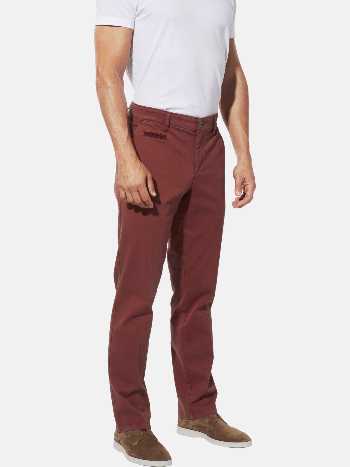 Chinos BABISTA "Chino LEVANO", Herren, Gr. 52, N-Gr, rot, Obermaterial: 97% Baumwolle CO. 3% Elasthan EL., Hosen