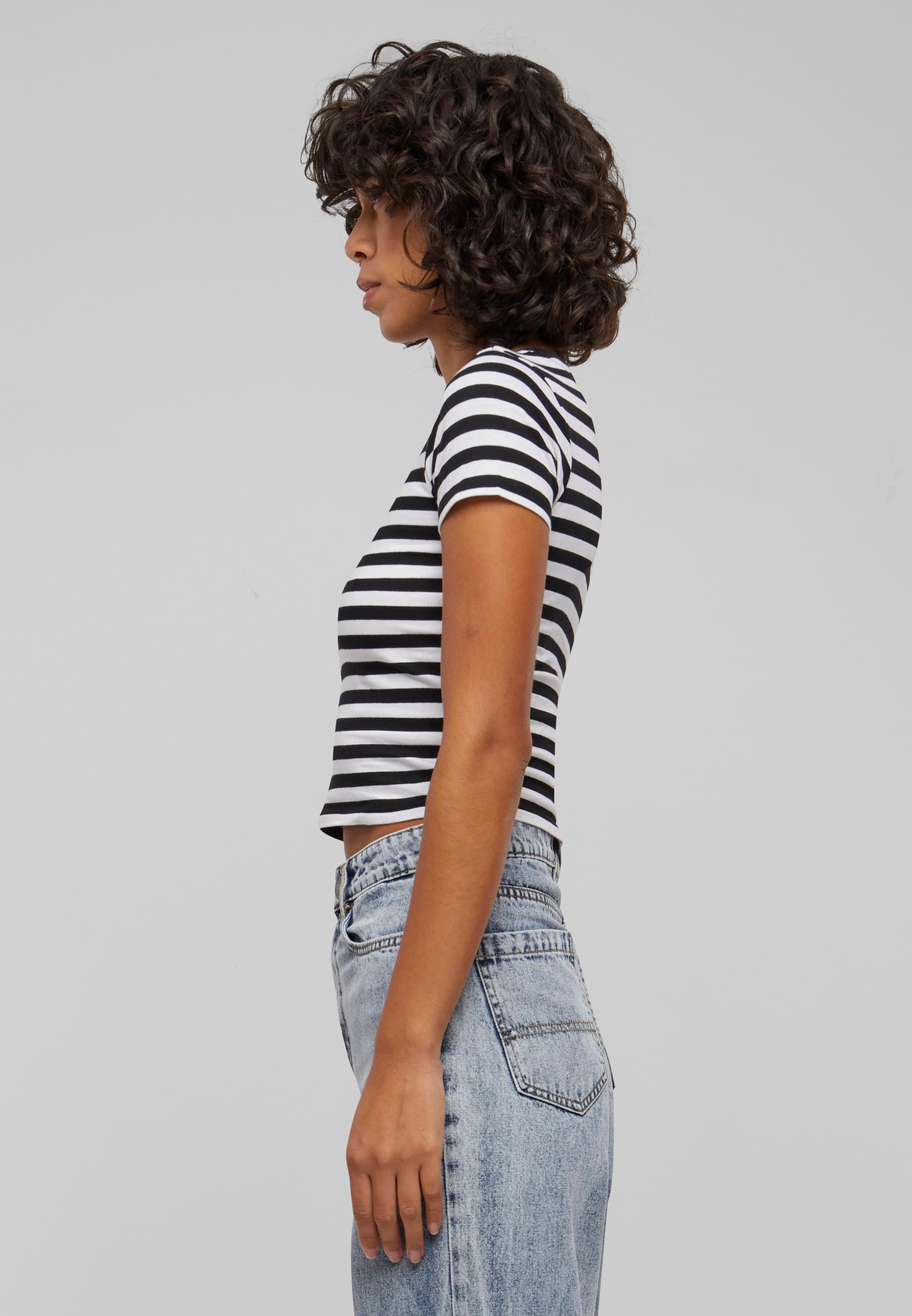 URBAN CLASSICS T-Shirt »Urban Classics Damen Ladies Short Striped Tee«