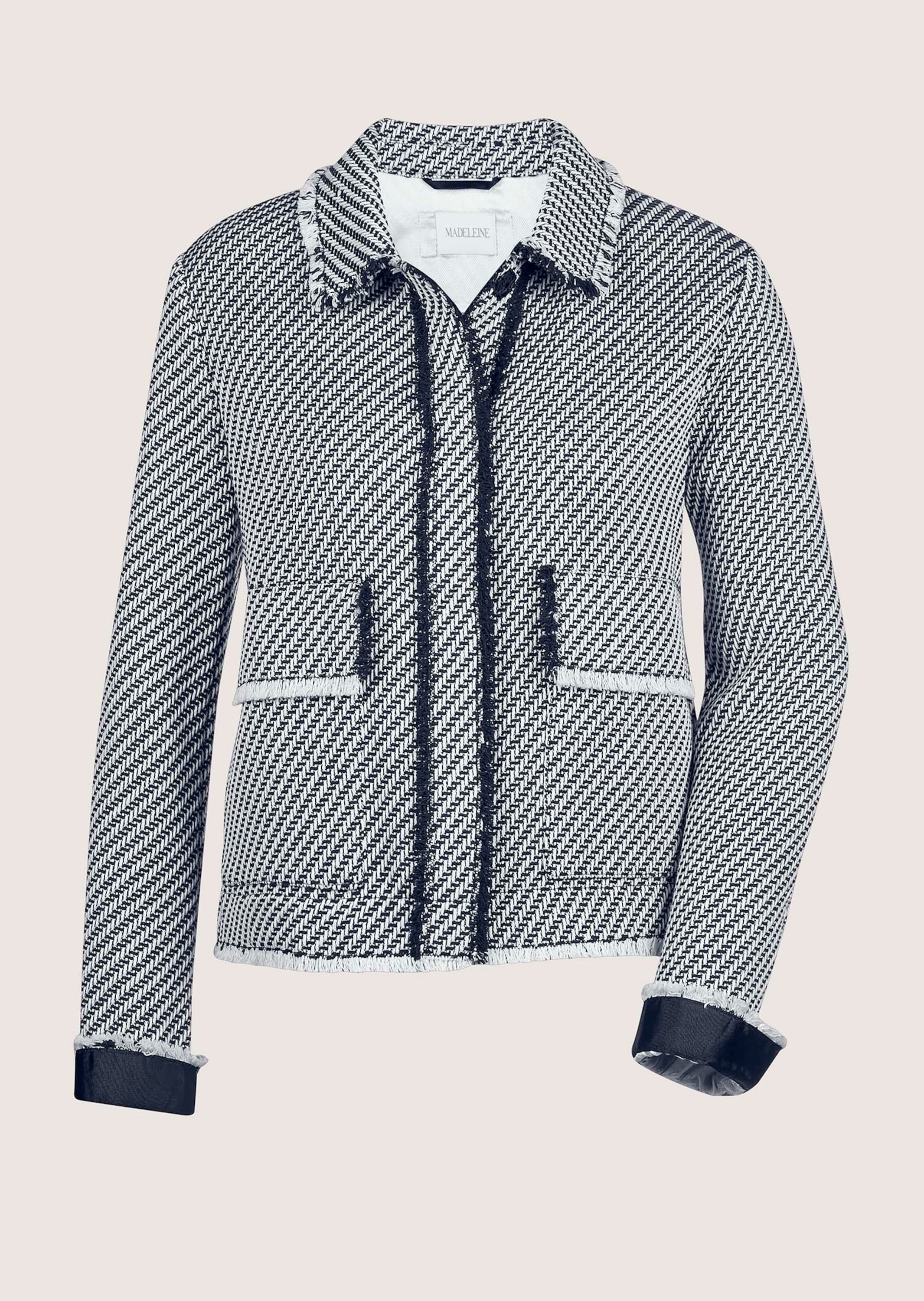 MADELEINE Kurzblazer "Blazer Modischer Kurzblazer mit Fransen"