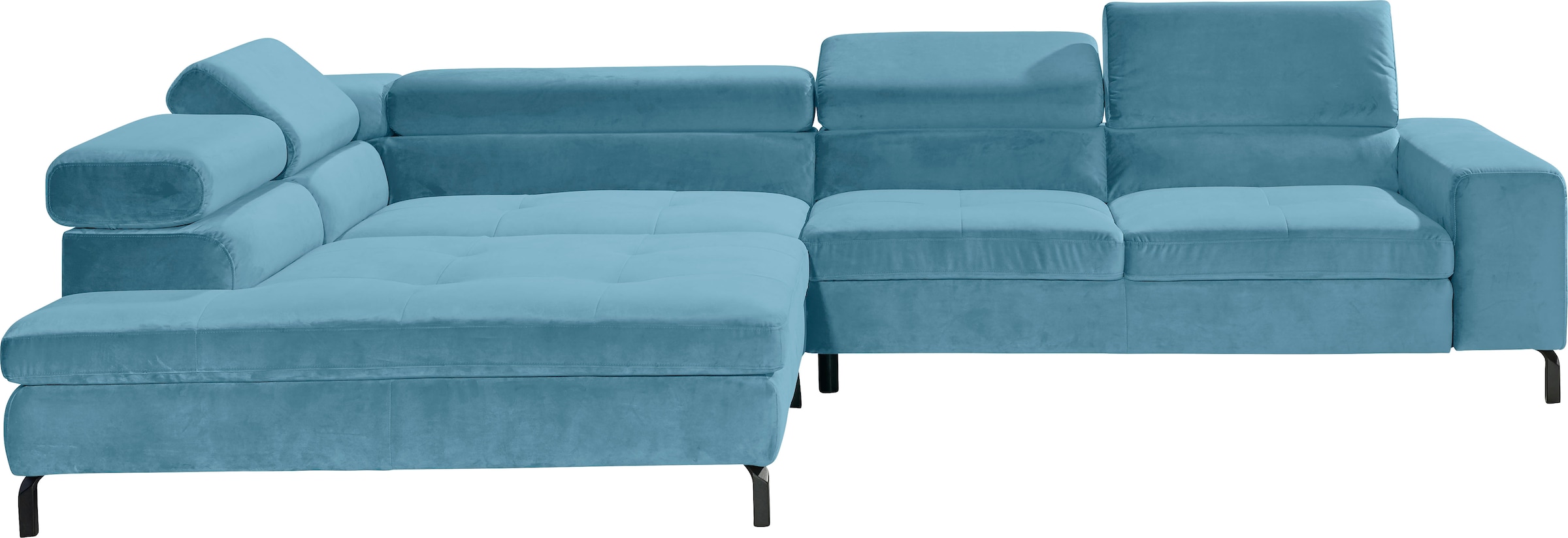 GALLERY M branded by Musterring Ecksofa »Felicia Due L-Form«, Wahlweise mit Sitzvorzug, inkl. Kopfteilverstellung, Sitzhöhe 40 cm