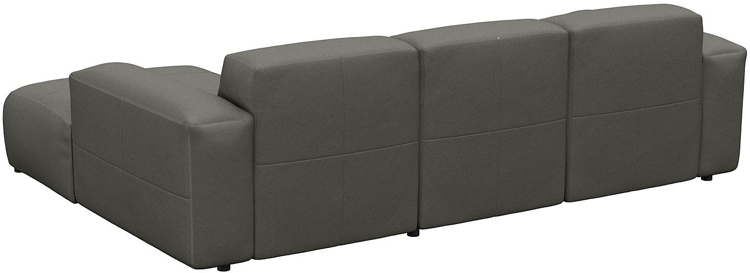 FLEXLUX Ecksofa »Lucera Chaislongue rechts oder links, L-Form, bequem«, modern & anschmiegsam, Kaltschaum, Stahl-Wellenunterfederung