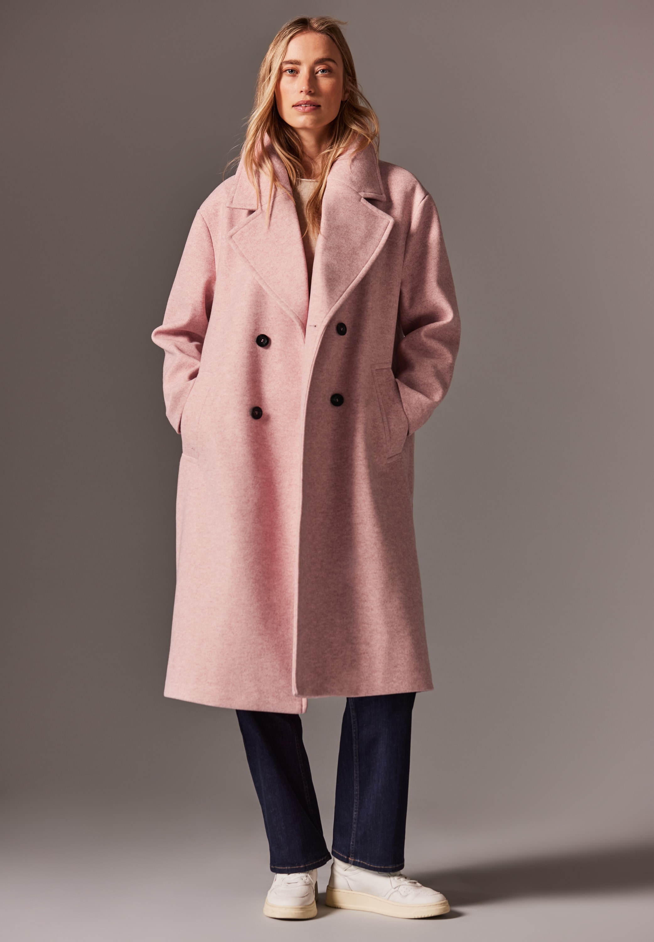 STREET ONE Trenchcoat, in Woll-Optik