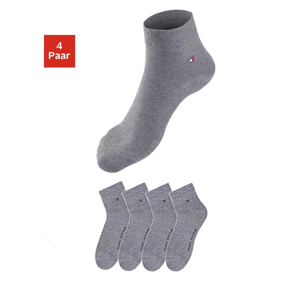 Tommy Hilfiger Kurzsocken, (4 Paar), mit druckfreien Nähten