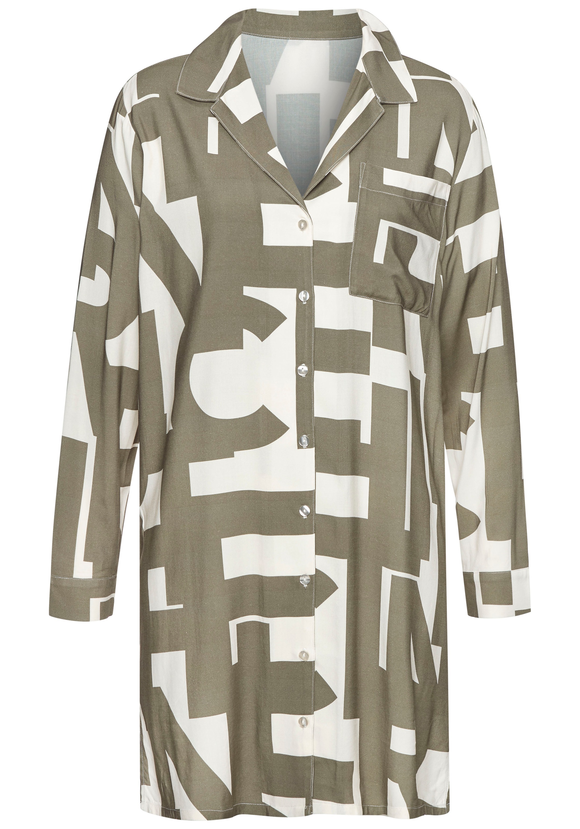 French Connection Nachthemd Brusttasche mit grafischem Muster günstig online kaufen