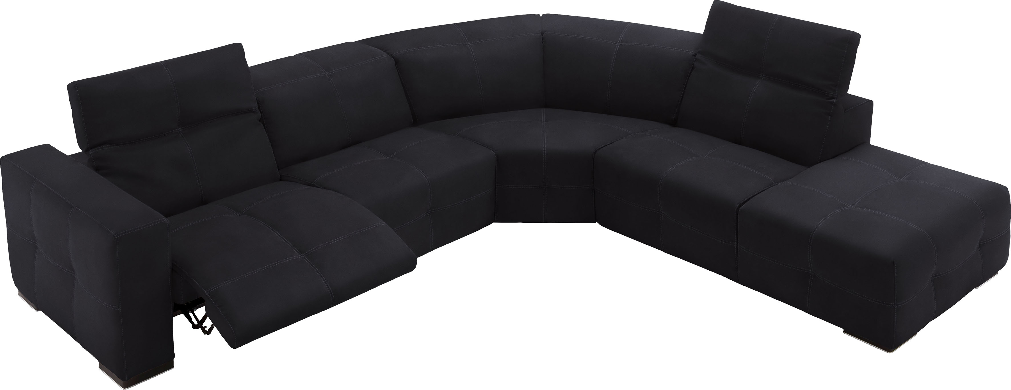 Egoitaliano Ecksofa "Sauvanne, Designsofa der Extraklasse, elegant und bequem, L-Form" wahlweise mit elektrischer Relaxfunktion, Kopfteilverstellung