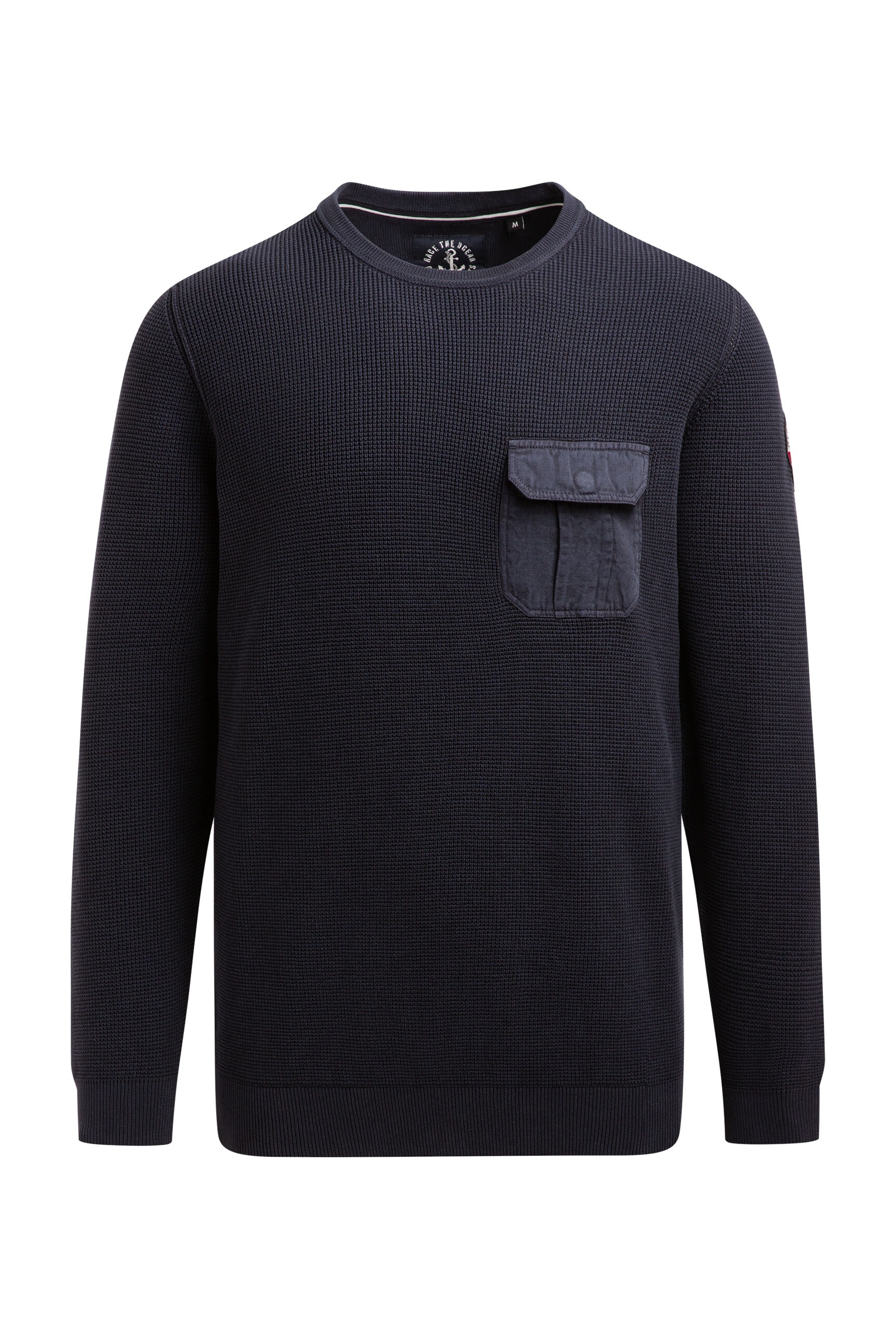 CAMP DAVID Rundhalspullover mit nach außen gekehrten Nähten