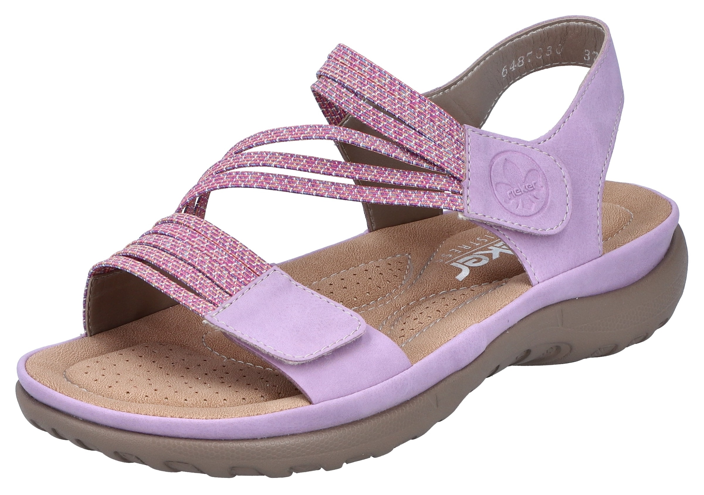 Rieker Riemchensandale, Sommerschuh, Sandalette, Keilabsatz, mit Gummizügen