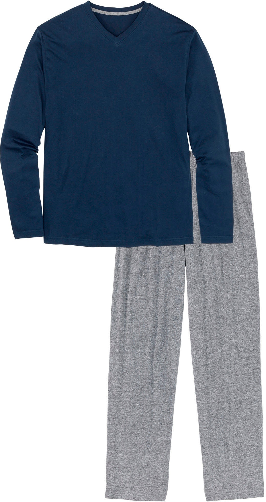bonprix Pyjama "Pyjama mit Baumwolle und langen Ärmeln" Set, 2, lockere Pas günstig online kaufen