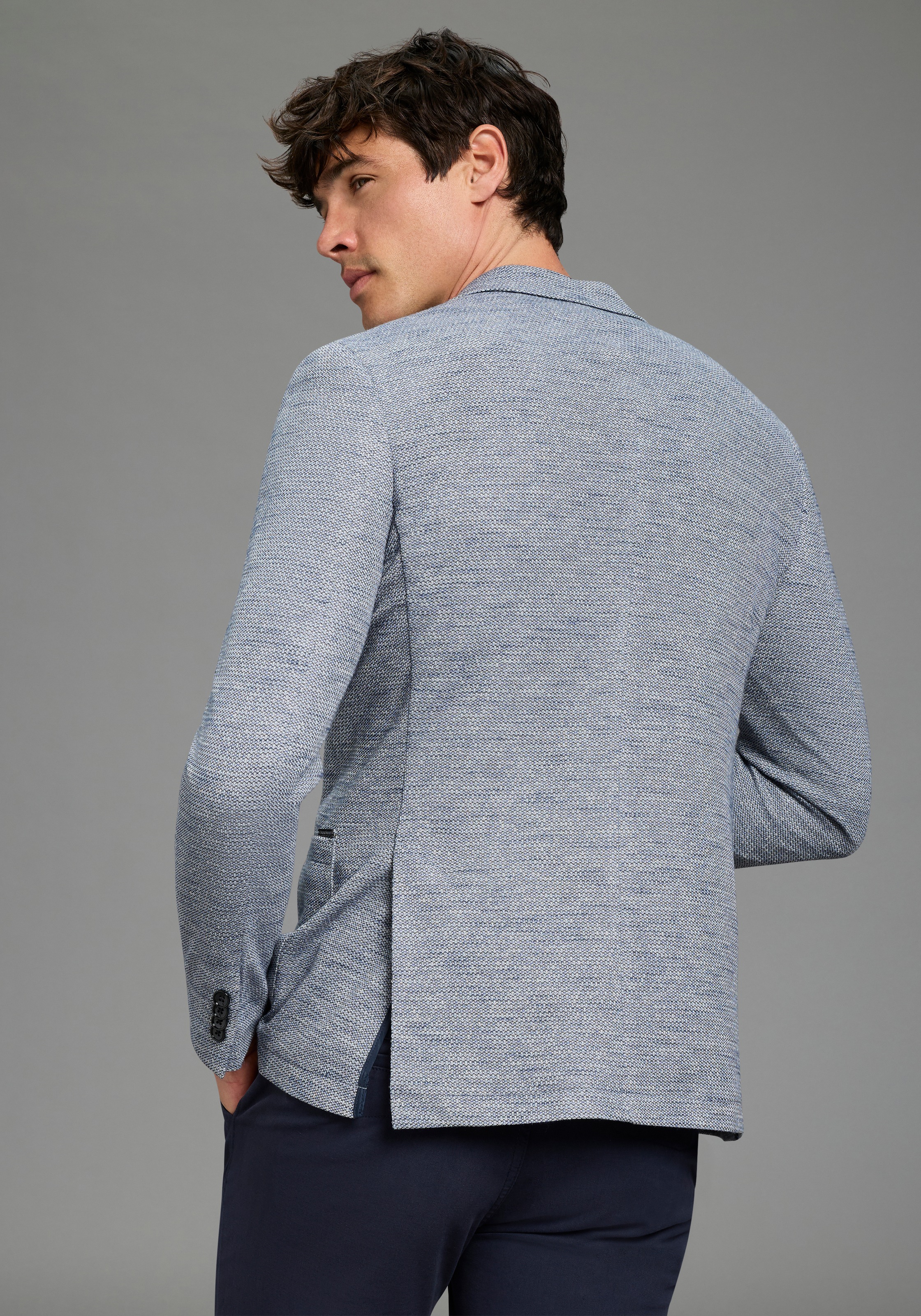 Bruno Banani Sakko mit Reverskragen, melierte Optik, Slim Fit Passform günstig online kaufen