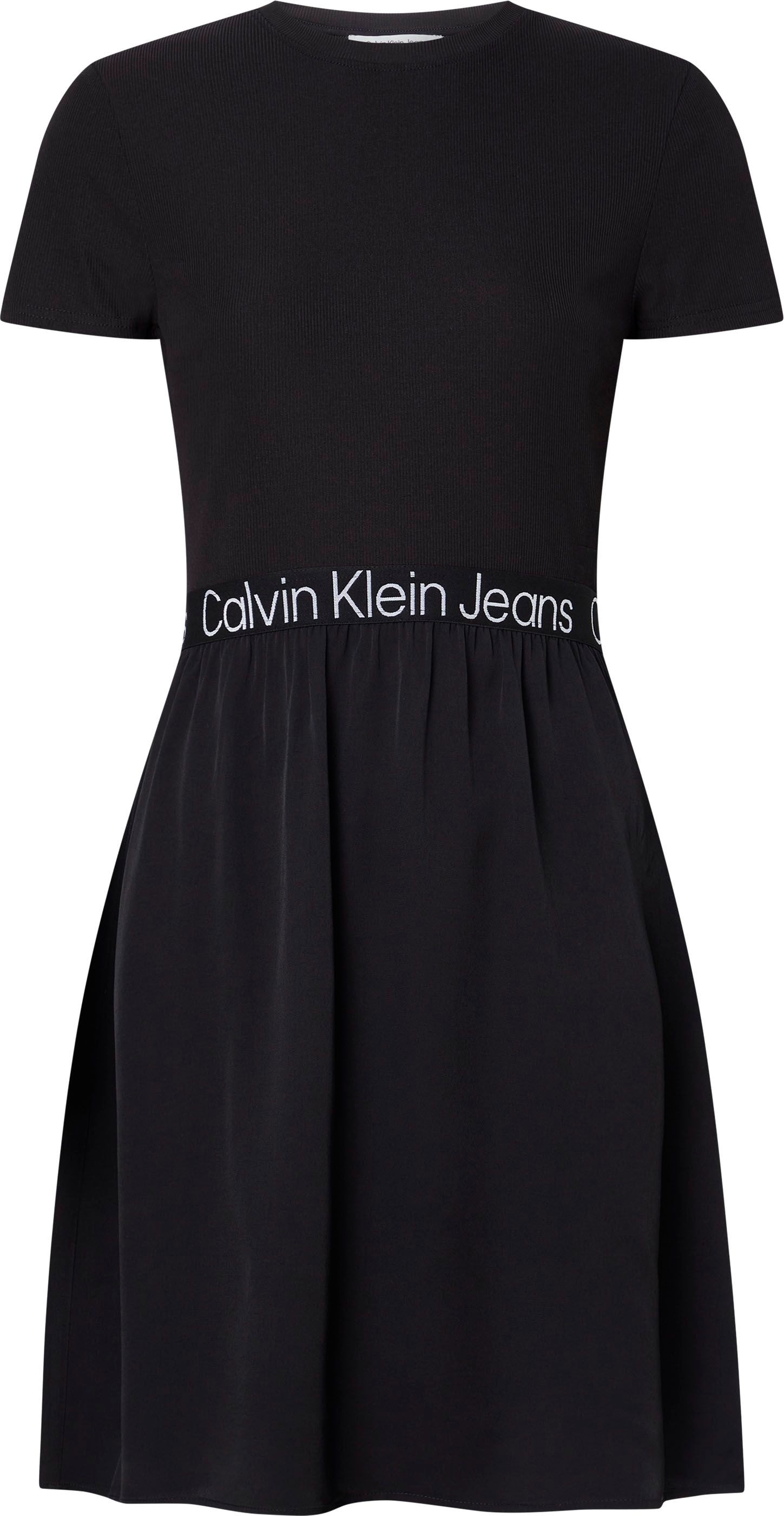 Calvin Klein Jeans 2-in-1-Kleid, | BAUR bestellen Materialmix im