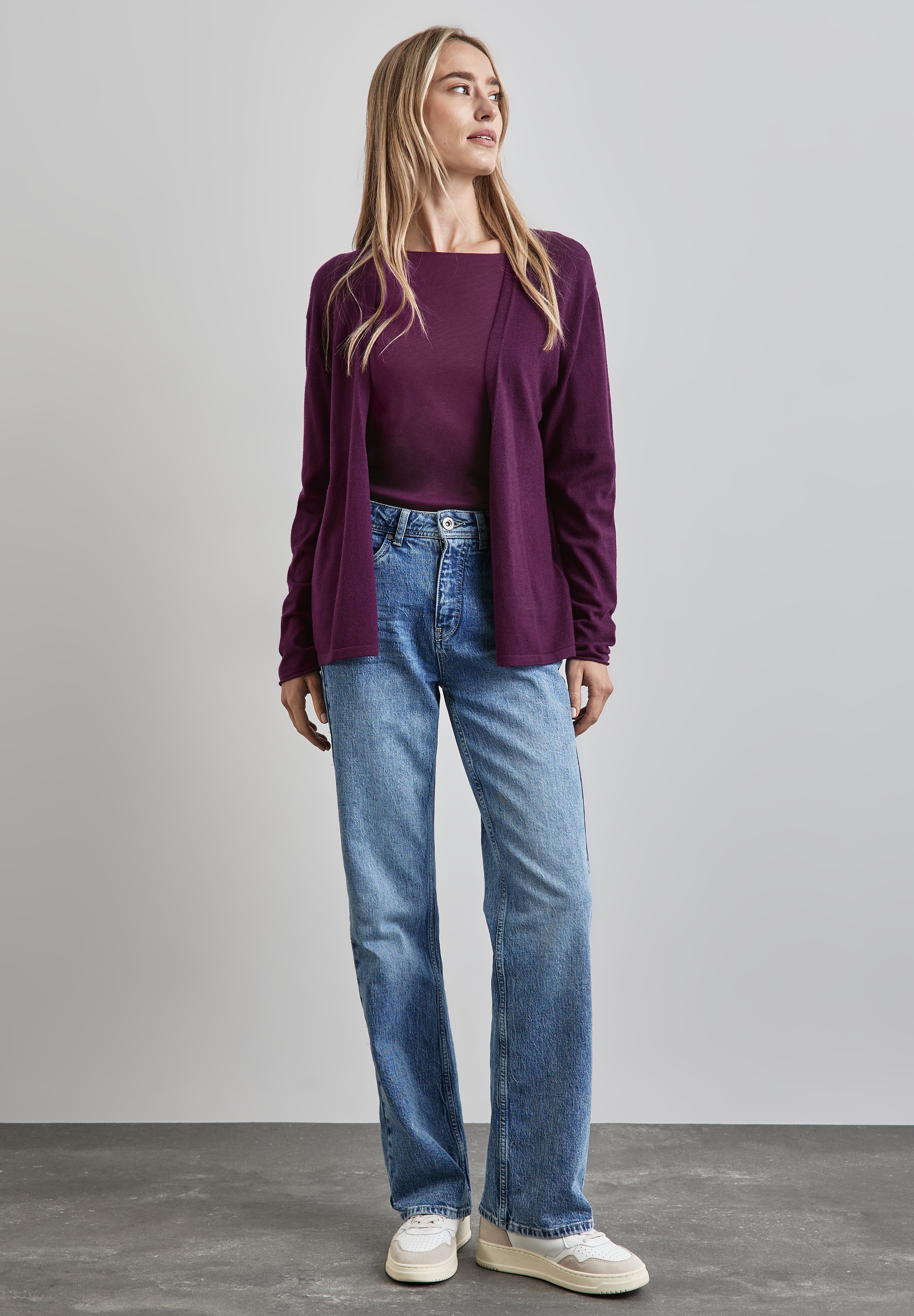 STREET ONE Strickjacke, aus Feinstrick