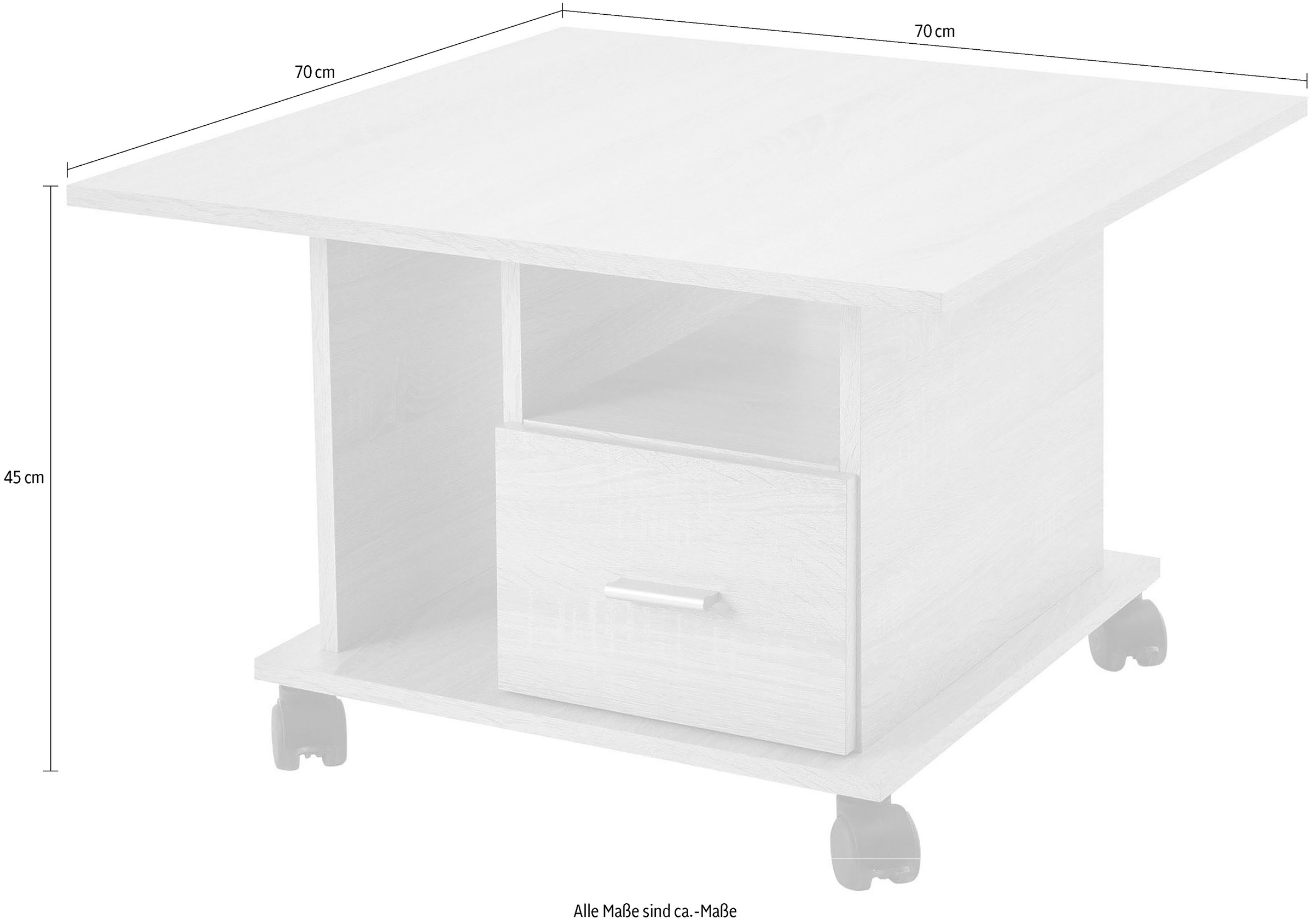 Stolkom Couchtisch »Activio«, rollbar, Tisch mit Schubkasten