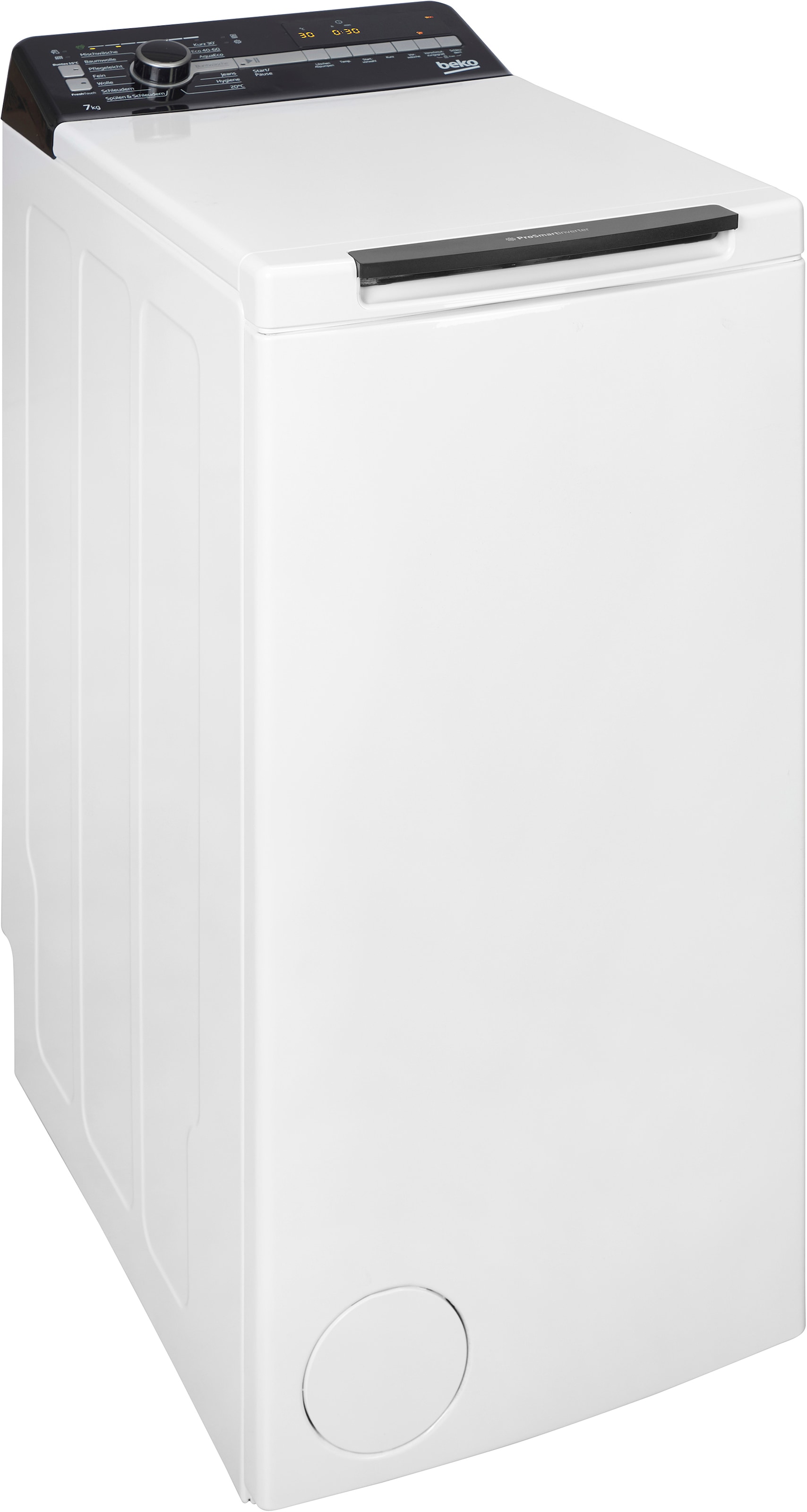 BEKO Waschmaschine Toplader »BTL7BE8BBT« 7 kg 1200 U/min FreshTouch Toplader: knitterfrei & platzsparend – 7 kg, 40 cm