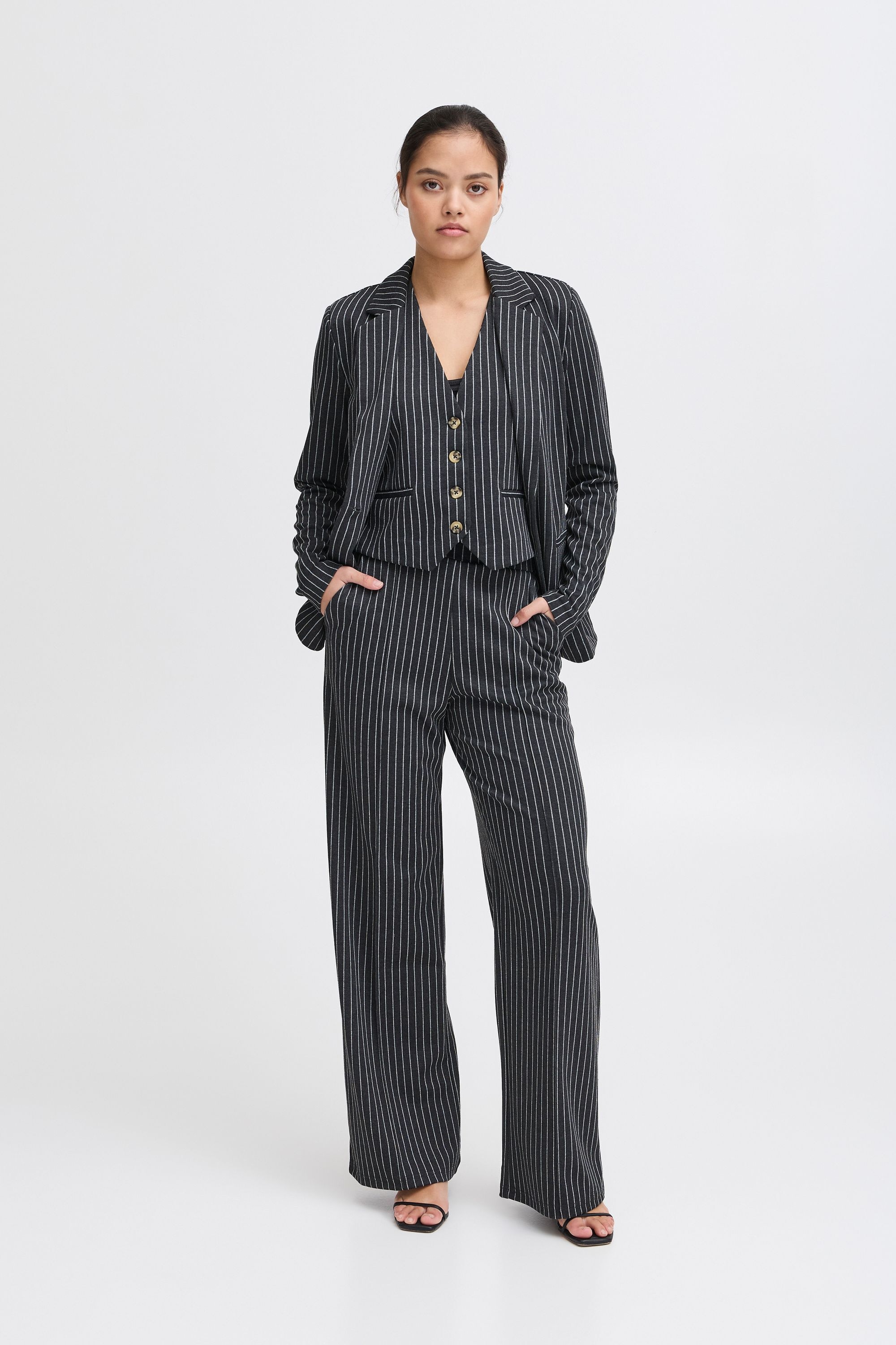 Ichi Kurzblazer »Kurzblazer IXKATE PINSTRIPED BL«