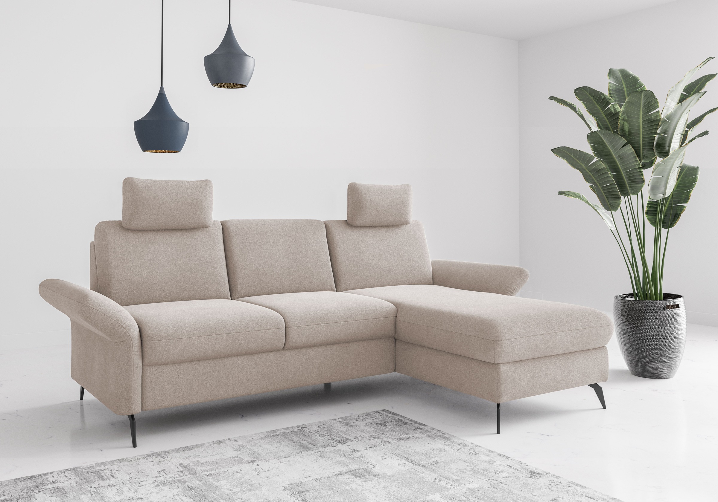Home affaire Ecksofa "Rochelle", wahlweise mit Bettfunktion, Bettkasten und günstig online kaufen