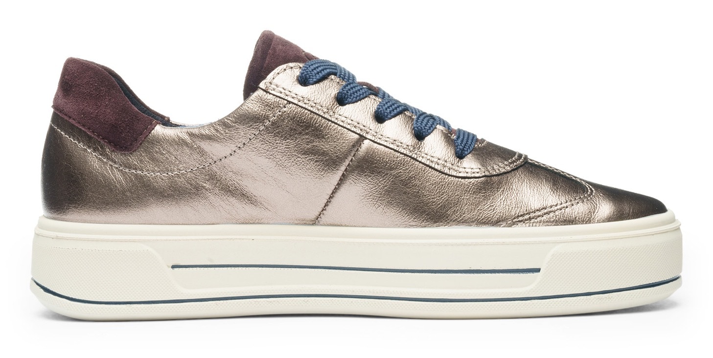 Ara Plateausneaker »CANBERRA«, Plateausneaker, Schnürschuh im Metallic Look, H-Weite