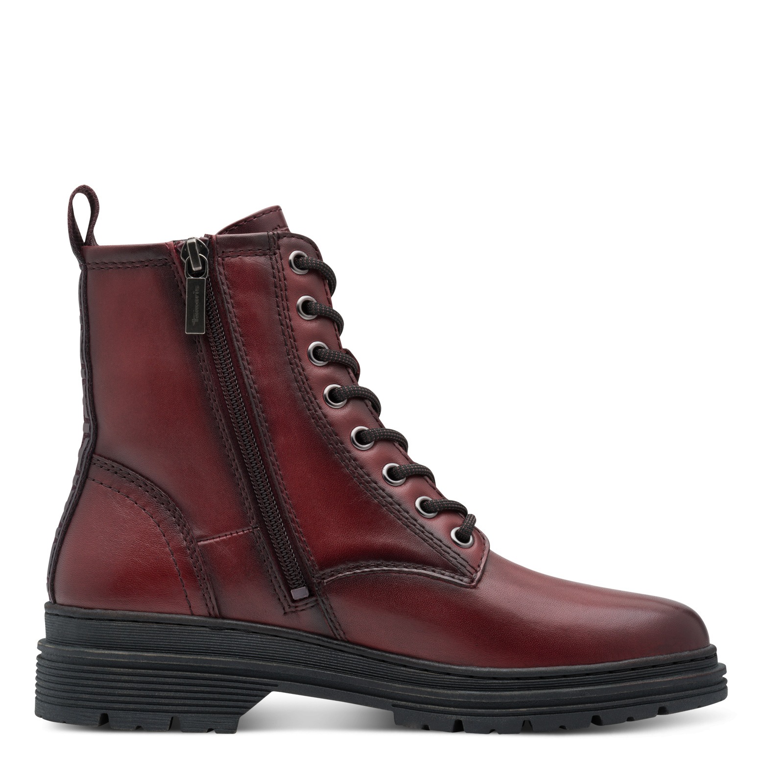 Tamaris Schnürboots, Blockabsatz, Schnürstiefelette in angesagter Used Optik