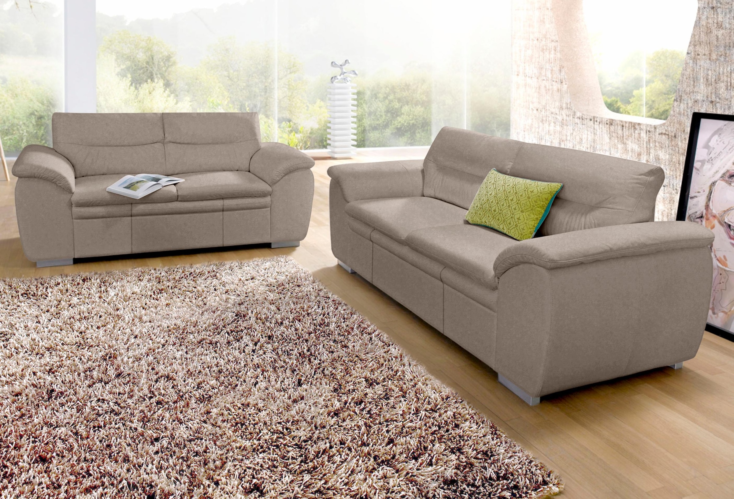 COTTA Polstergarnitur »Leandra«, Set bestehend aus: 2-Sitzer & 2,5-Sitzer