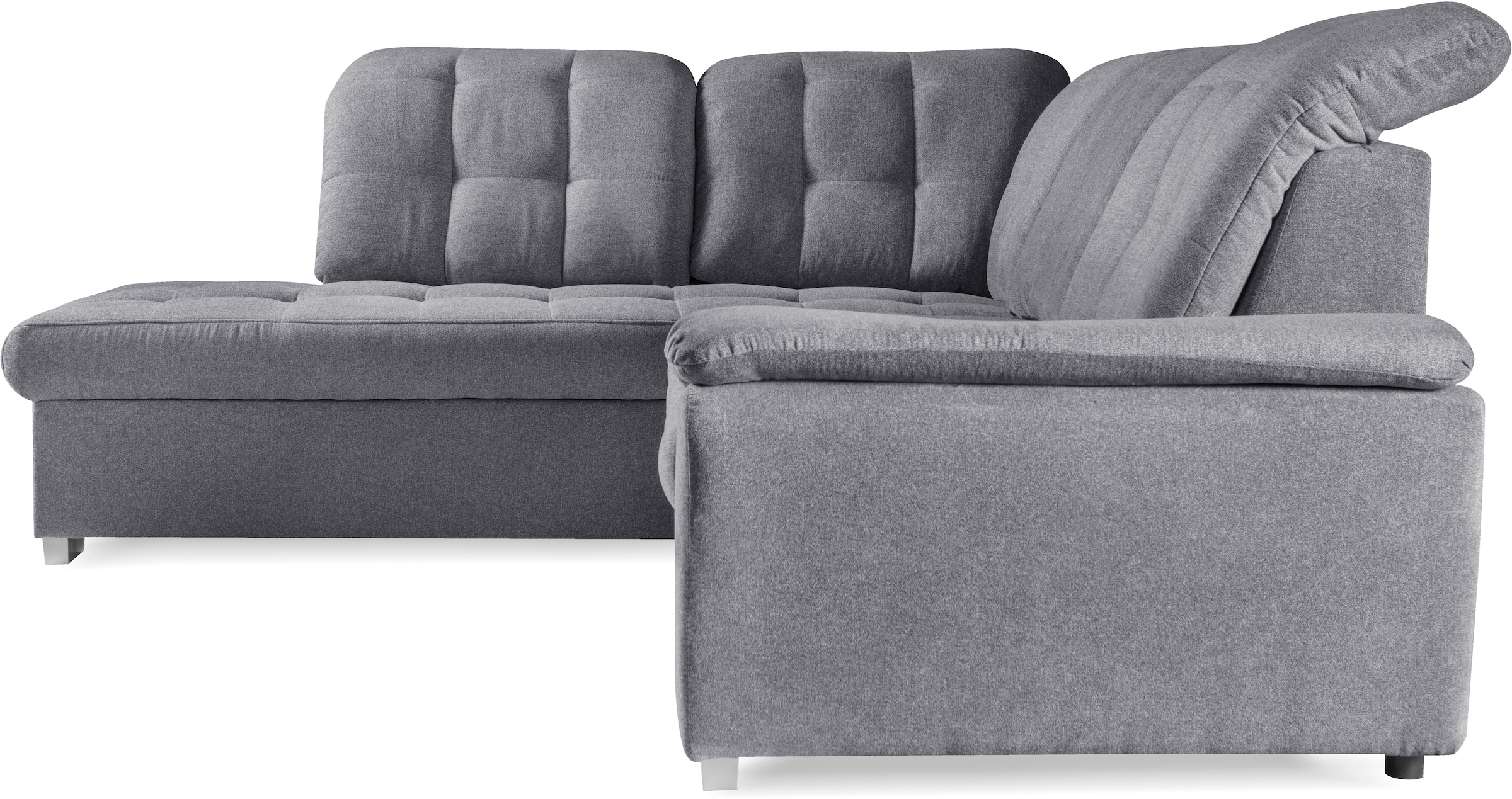WERK2 Ecksofa »Brindisi, bequem und komfortabel, L-Form«, mit verstellbaren Kopfteilen, Bettfunktion & Bettkasten
