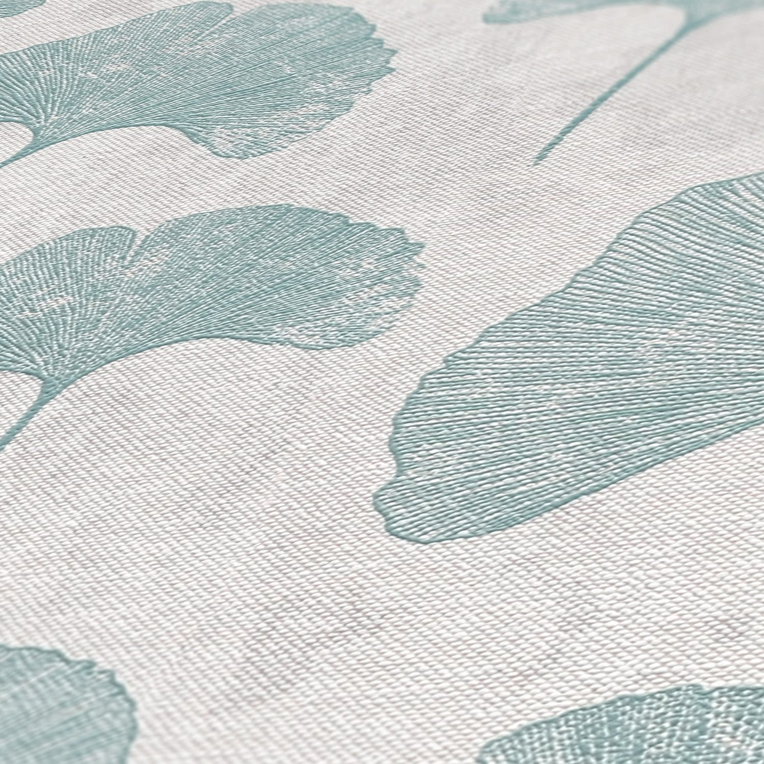 A.S. Création Vliestapete »Ginko Blatt Tapete« gemustert | matt | neutral strukturiert Tapete Floral Blättertapete Tapeten Wohnzimmer Schlafzimmer Küche Flur