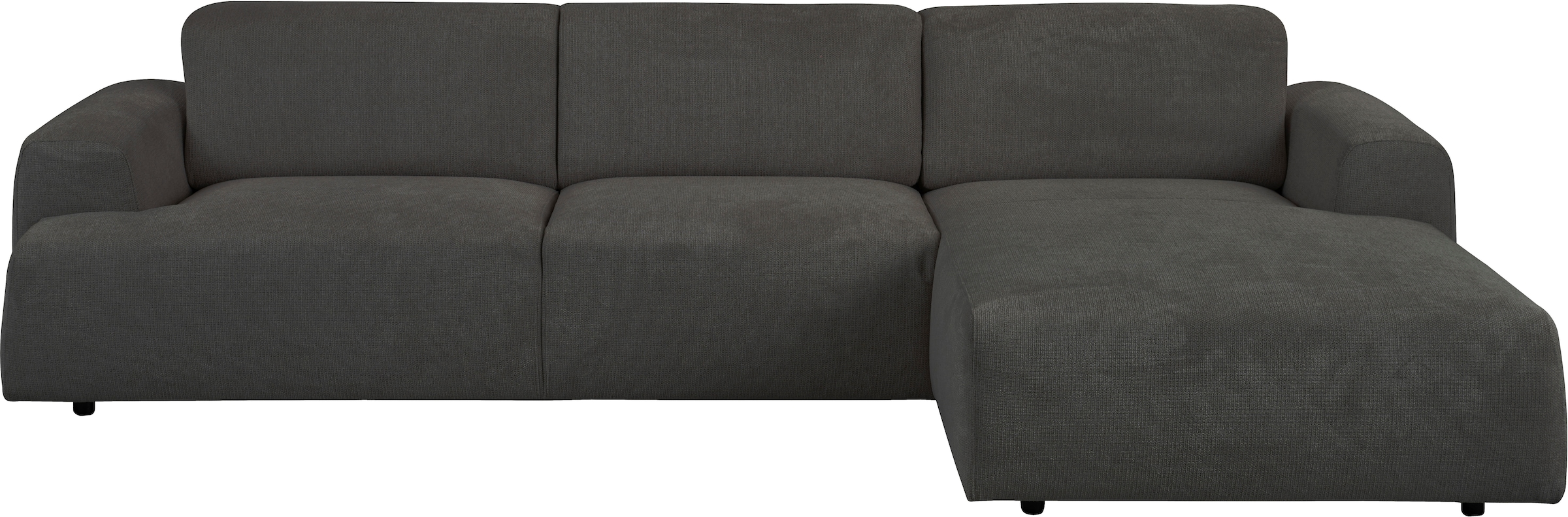 andas Ecksofa »Linkka, Breite 301 cm«, L-Form, in einem weichen Chenille-Stoff, mit Wellenunterfederung