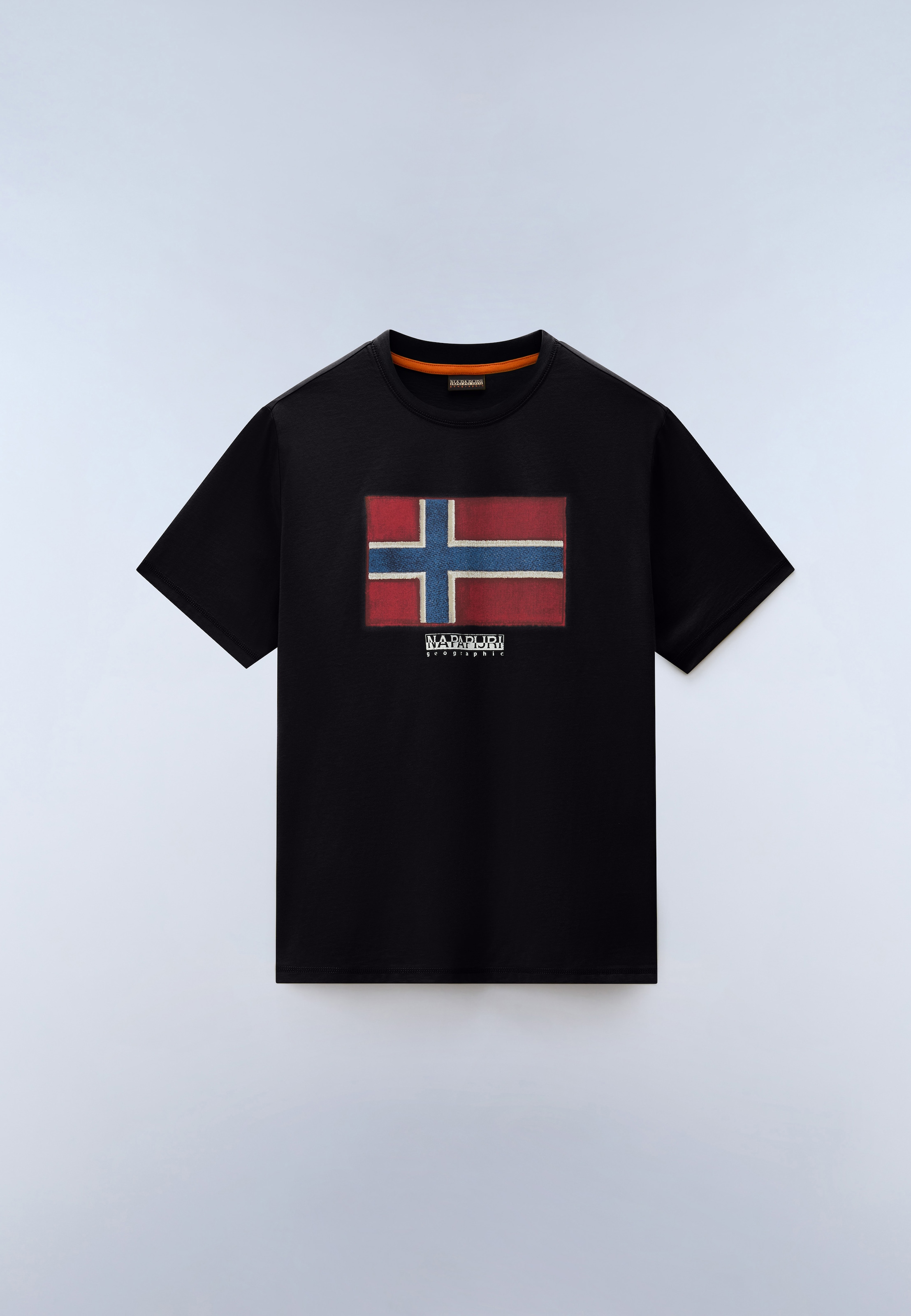 Napapijri T-Shirt »S-FLAG TIKI SS BLACK BEAUTY« mit Rundhalsausschnitt, T-Shirt-Schnitt, aus Baumwolle, normale Länge