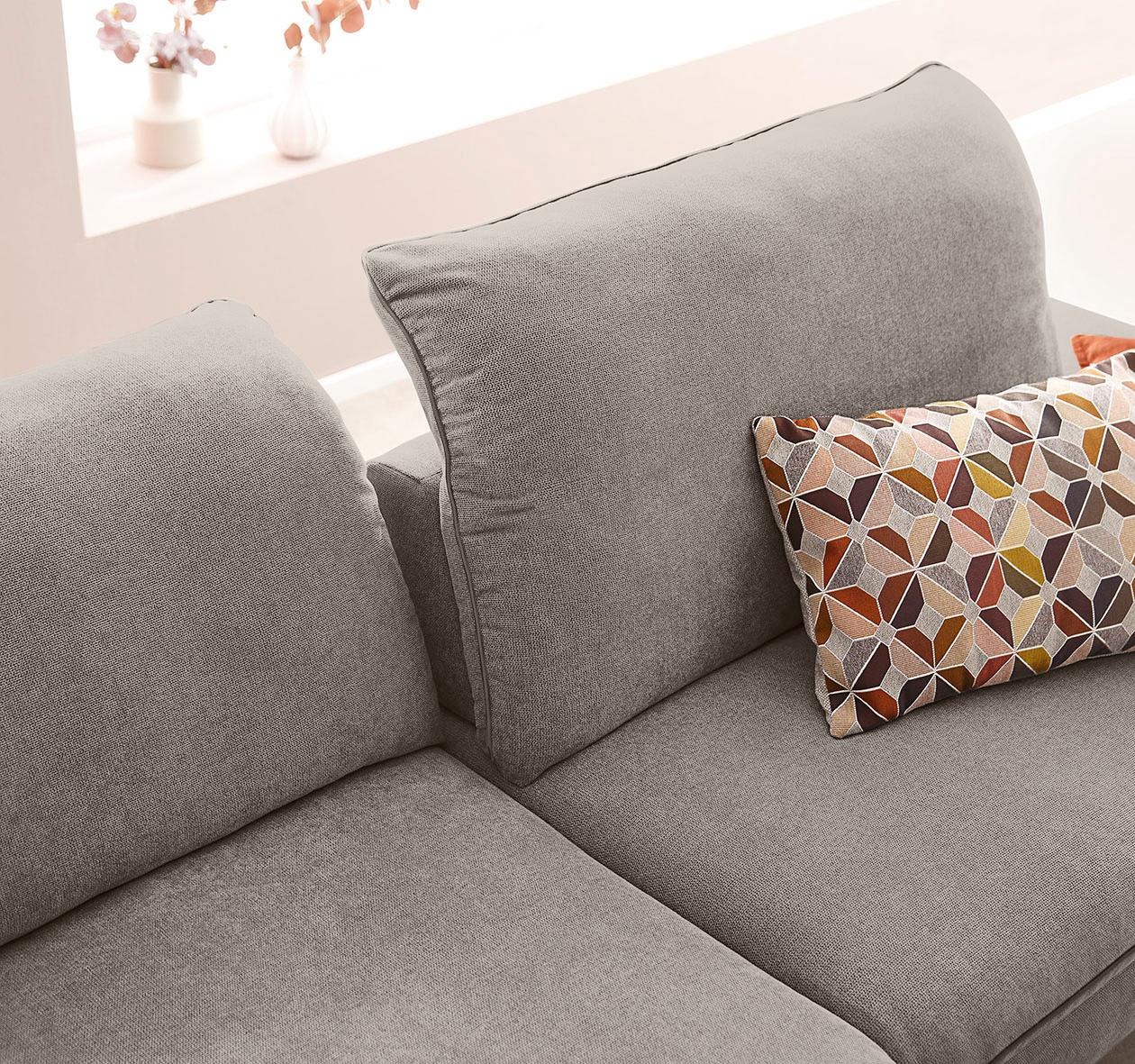 W.SCHILLIG Ecksofa »enjoy&MORE, Designsofa, elegant und bequem, L-Form«, Sitztiefenverstellung, Füße schwarz pulverbeschichtet, Breite 294 cm