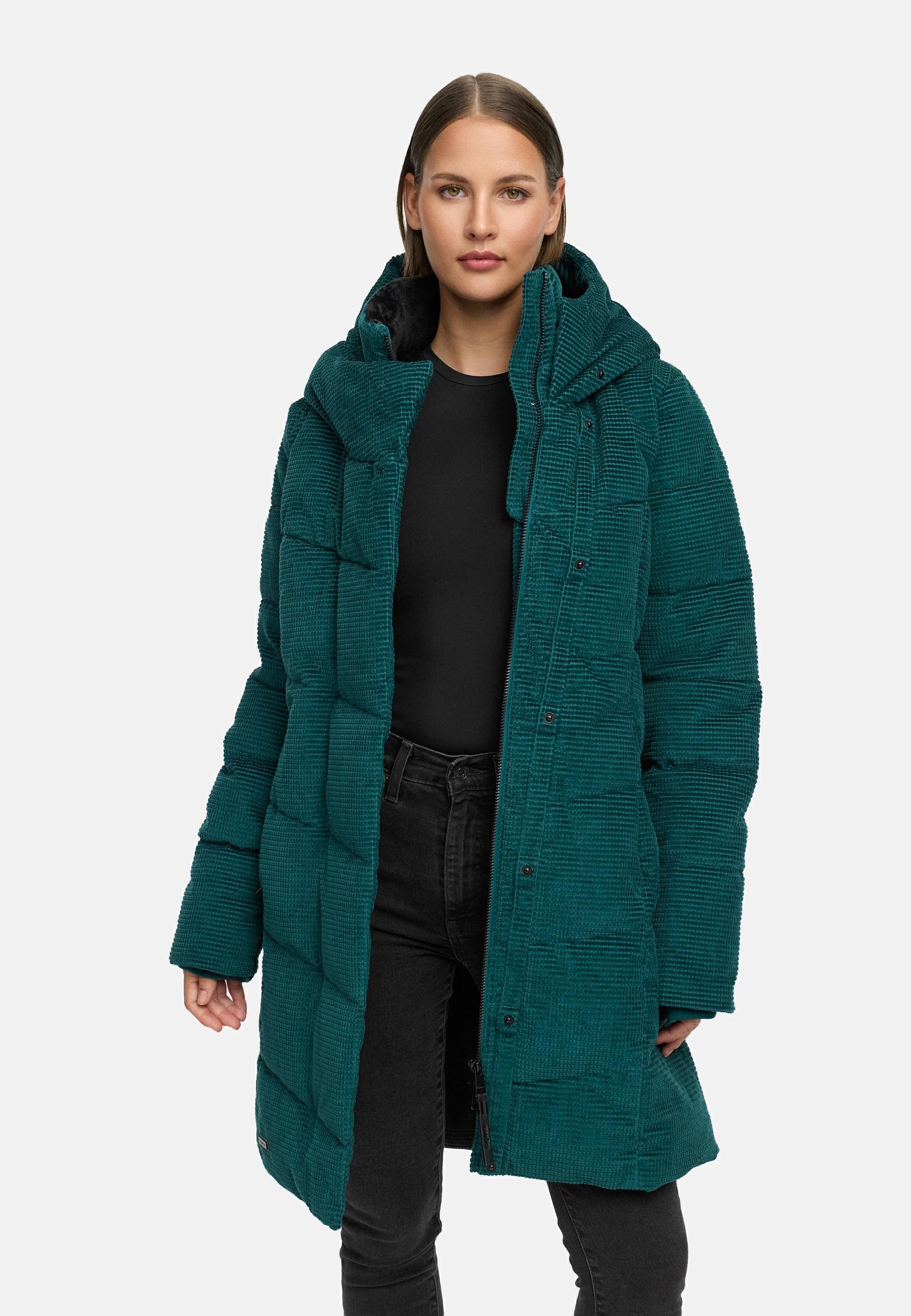 Ragwear Wintermantel »Pavla Cordy YOUMODO« Wasserdichter Steppmantel in Kord-Optik