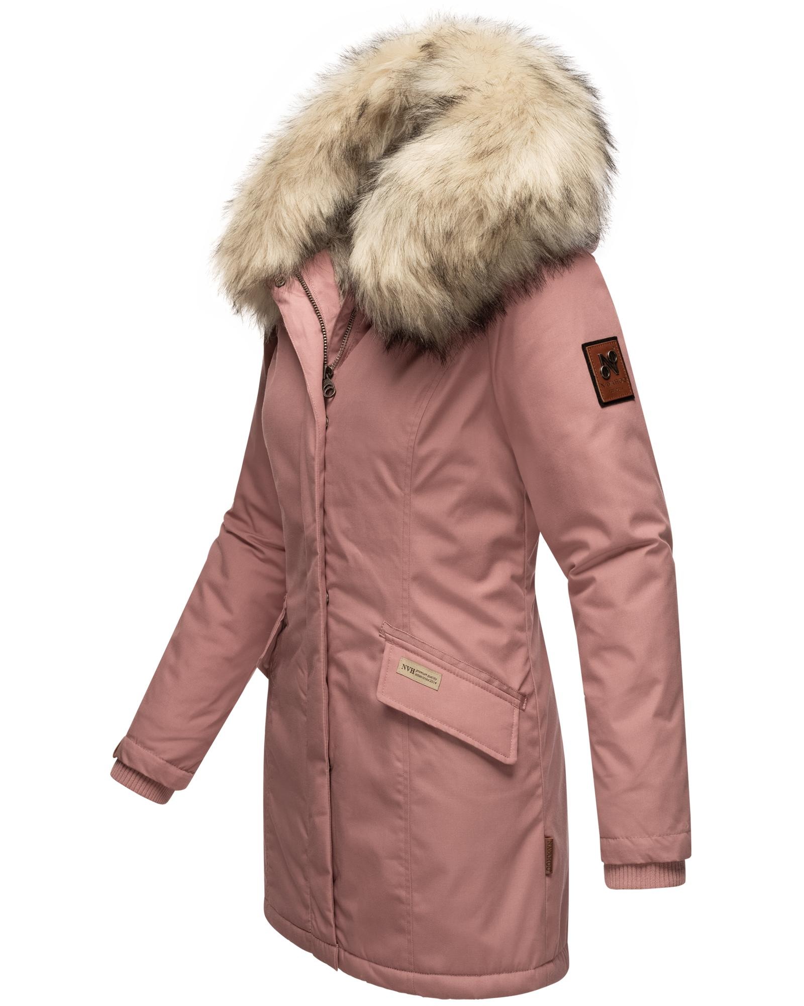 Navahoo Wintermantel »Cristal«, stylischer Damen Winterparka mit Kunstfell-Kapuze