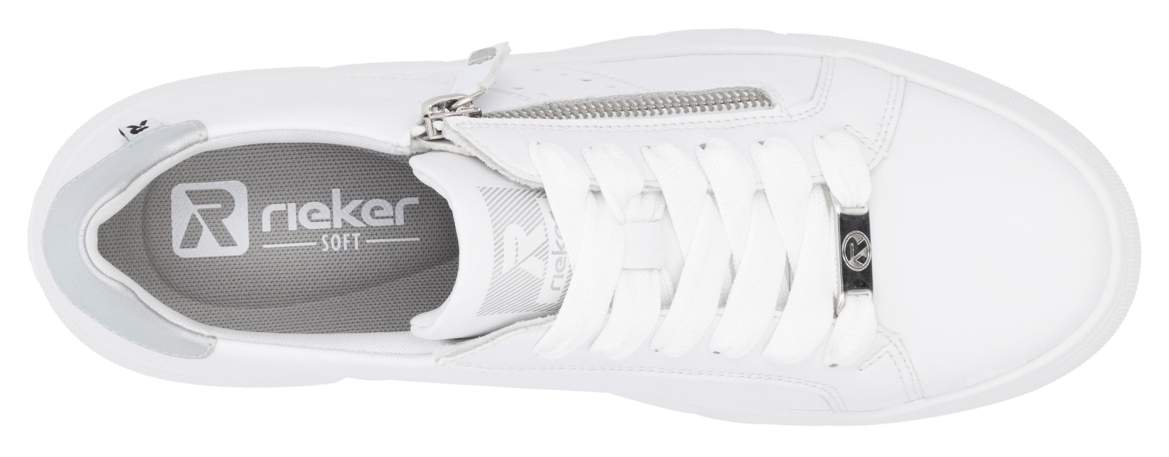 RIEKER Sport Plateausneaker, Freizeitschuh, Halbschuh, Schnürschuh mit seitlicher Perforation